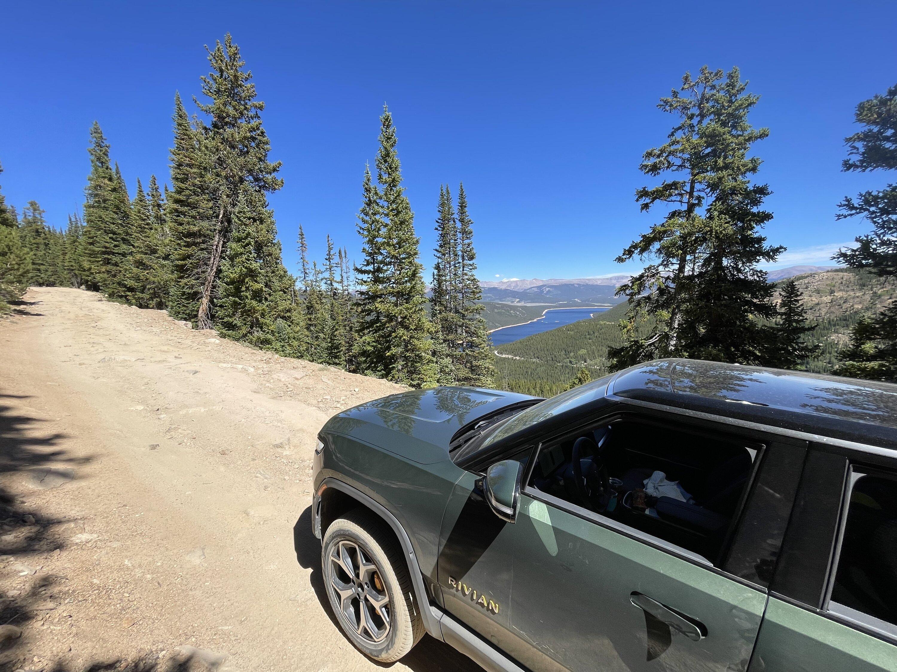 Rivian R1T R1S R1S over Hagerman Pass in Colorado IMG_5827