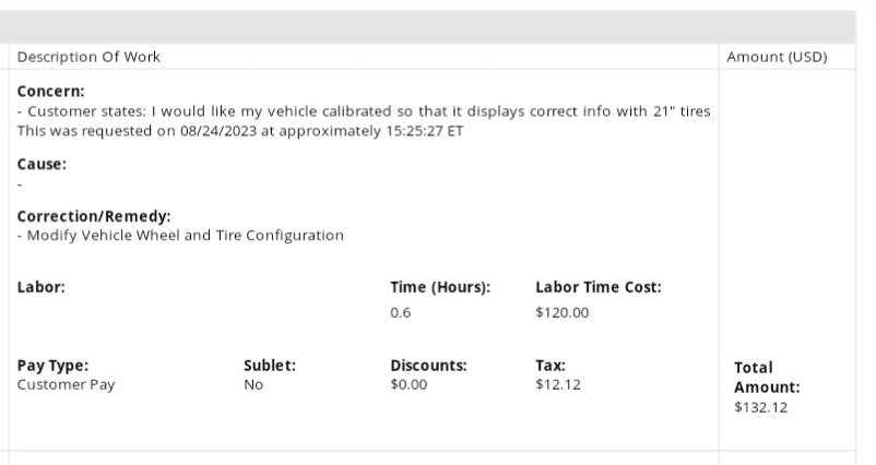 Rivian R1T R1S OTA Tire Size Update Screenshot_20230923-125538