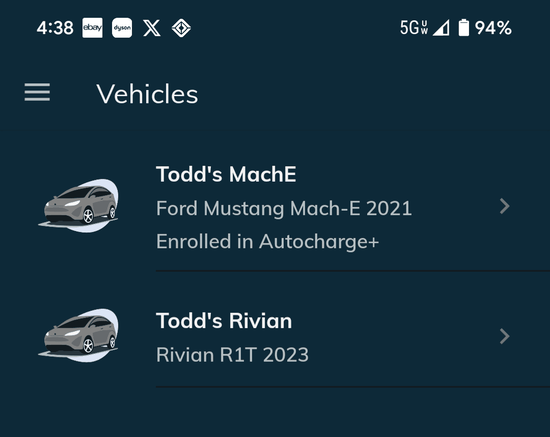 Rivian R1T R1S EVGO Warning - insecure service Screenshot_20230923-163827