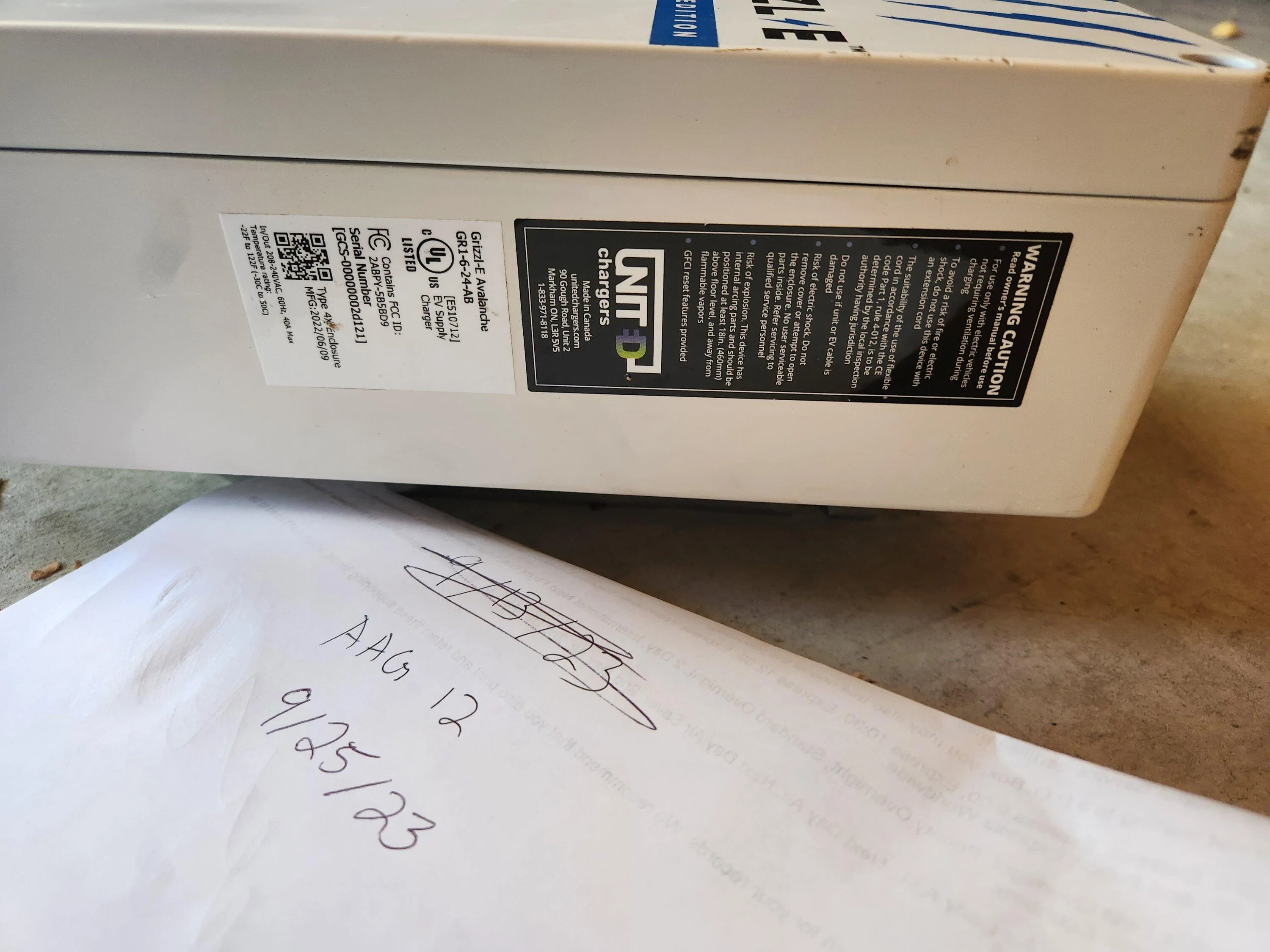 Rivian R1T R1S $200 GRIZZL-E level 2 40amp evse "ev charger" 20230925_112708