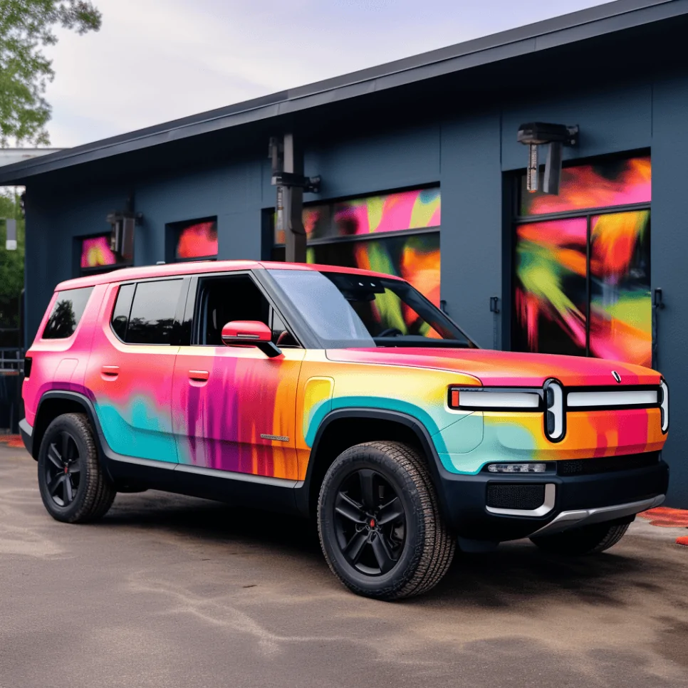 Rivian R1T R1S AI paint job Rivian4