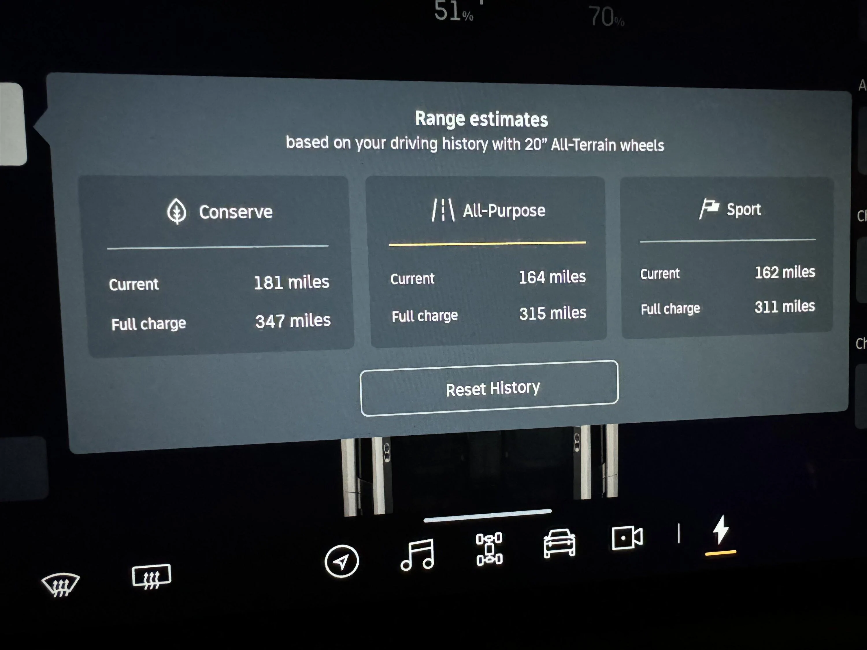 Rivian R1T R1S No OTA for tire size changes IMG_0017