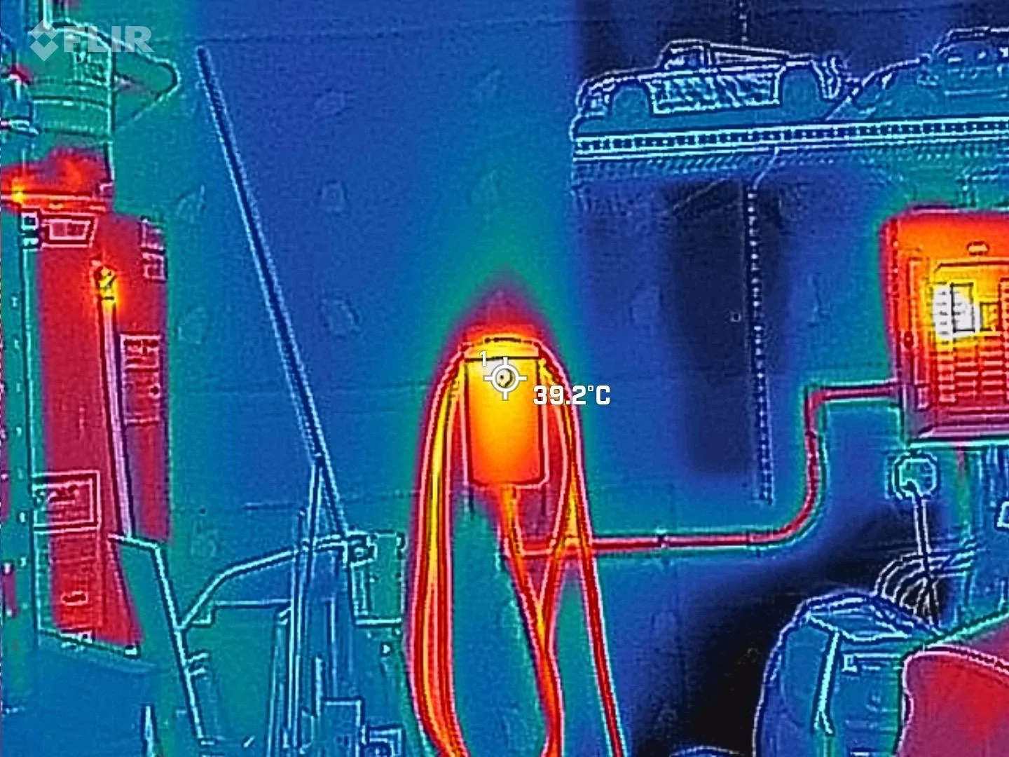 Rivian R1T R1S Thermal images of my Rivian home charger FLIR_20230928_090017_857_Original