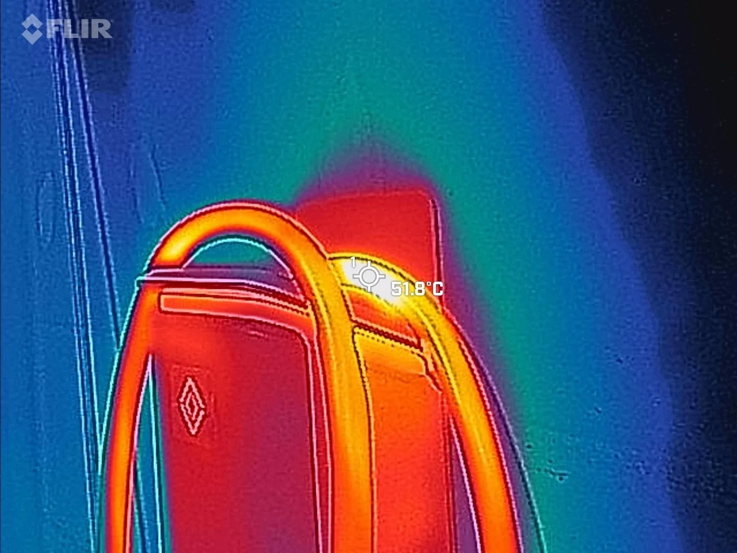 Rivian R1T R1S Thermal images of my Rivian home charger FLIR_20230928_090140_575_Original