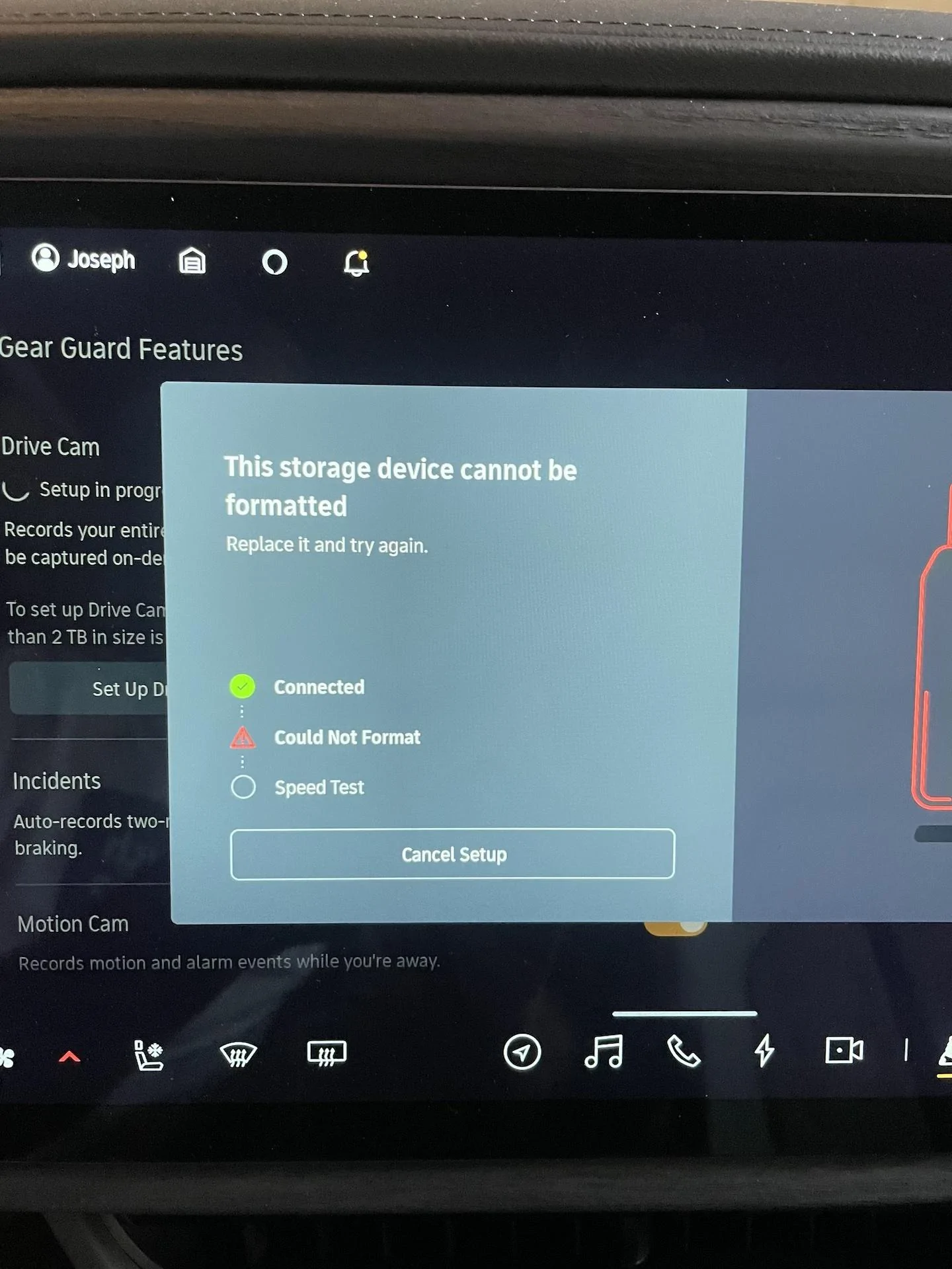 Rivian R1T R1S GearGuard videos to external flash drive -- "Unable for Format" error message Rivian_disk