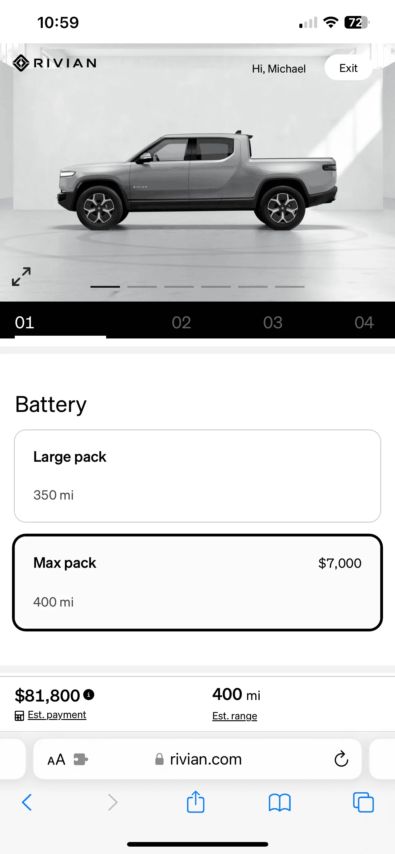 Rivian R1T R1S MAX PACK Dual Motor Performance is delivering! IMG_6856