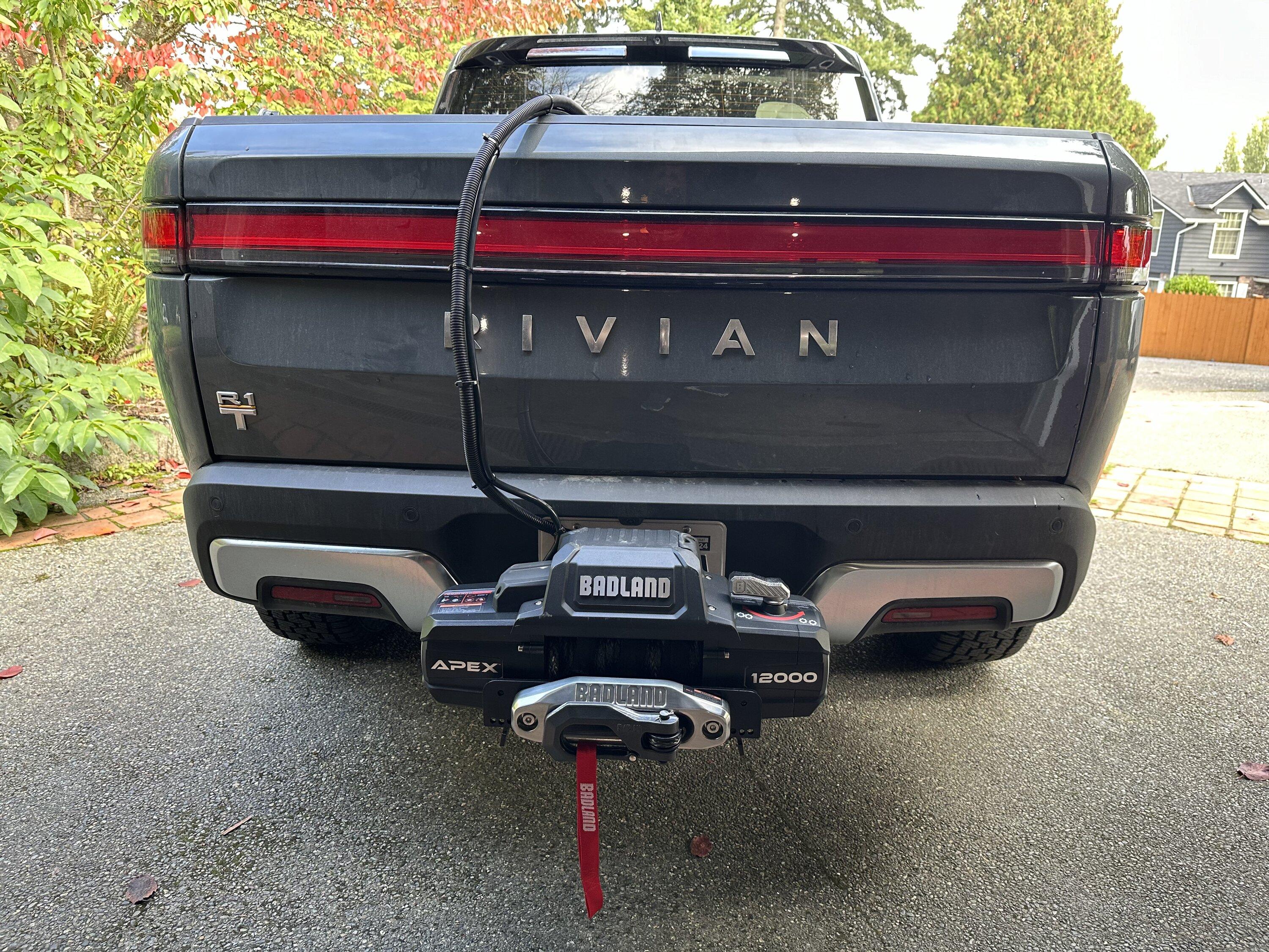 Rivian R1T R1S Hitch-mount Winch installed (with pics) IMG_2900