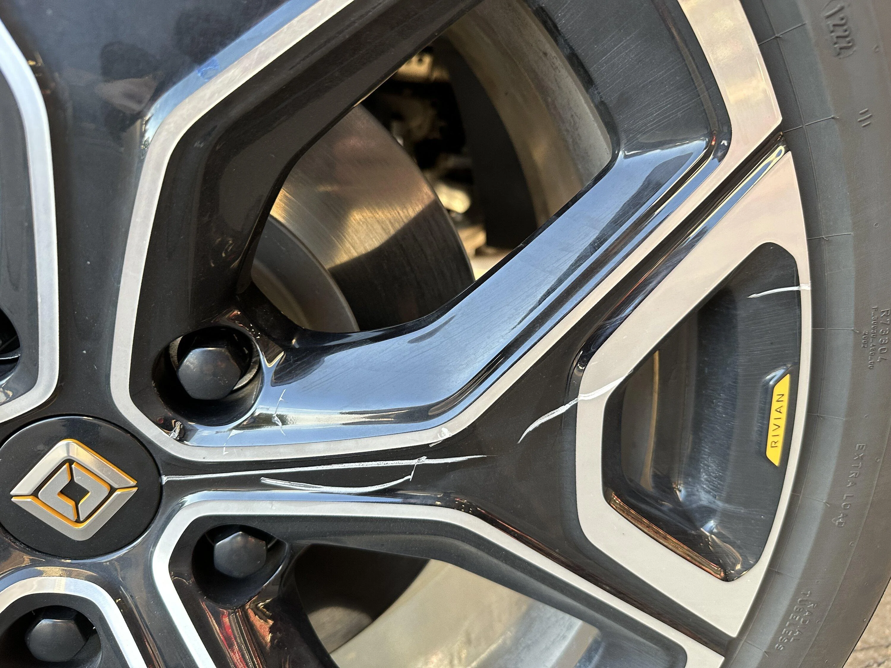 Rivian R1T R1S PSA : print this sign before using spare tire / tire rotation by tire shop IMG_0393