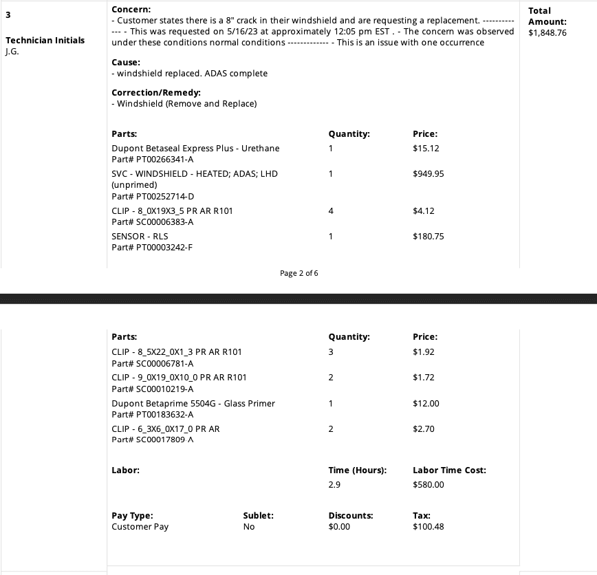 Rivian R1T R1S $3800 to replace windshield at service center? Screenshot 2023-10-02 at 1.54.20 PM