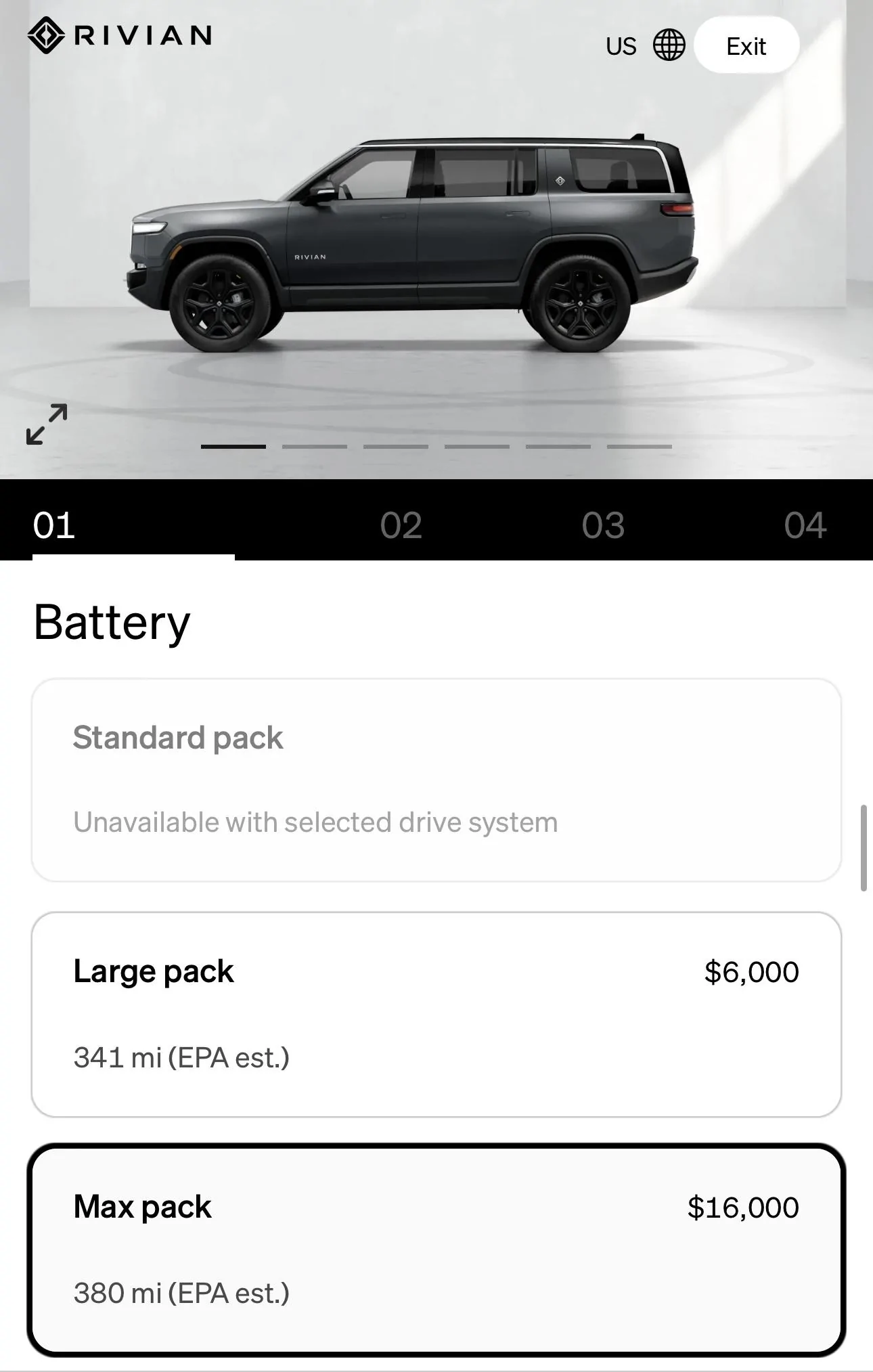 Rivian R1T R1S R1S Max Pack Now Available in Configurator! IMG_7234