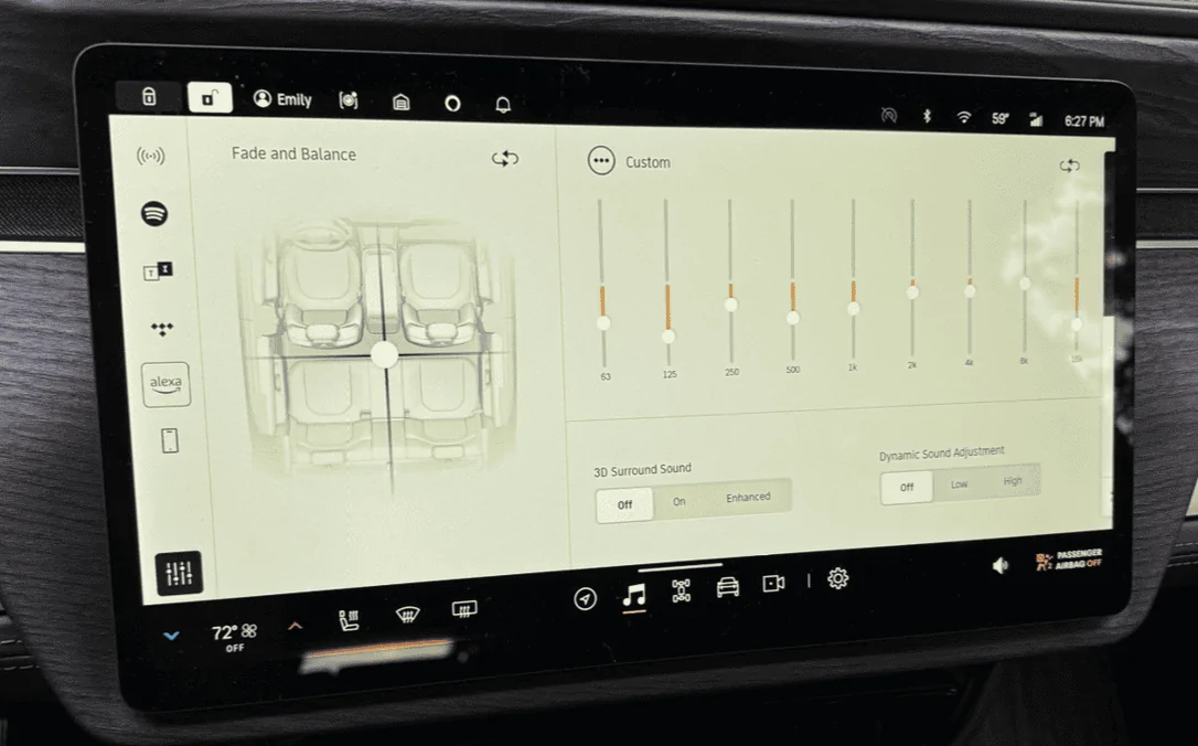 Rivian R1T R1S Best stereo sound settings -- post yours! 1696384789670