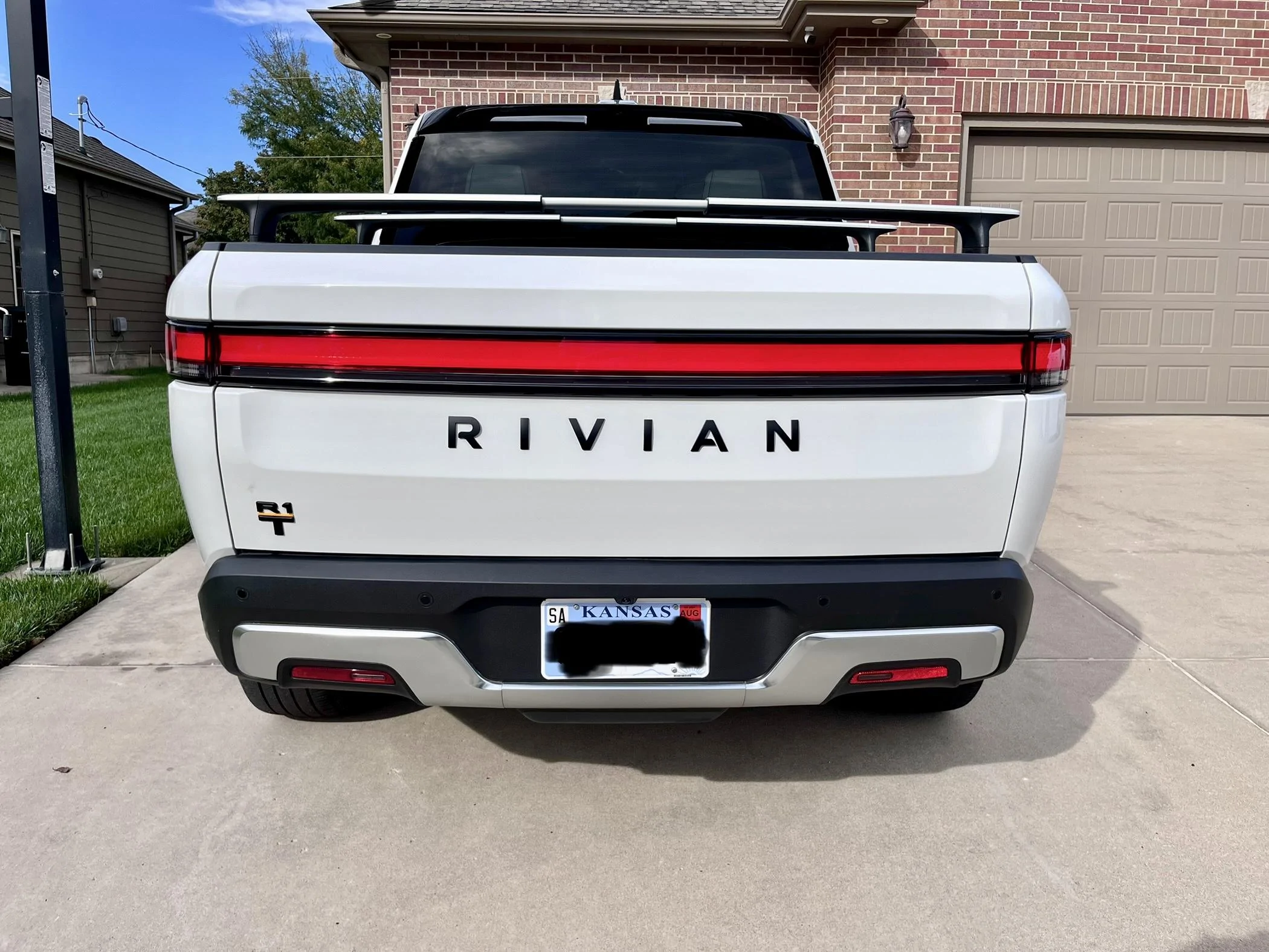 Rivian R1T R1S Black Rivian Badges and Sunshade from Abstract Ocean IMG_3447