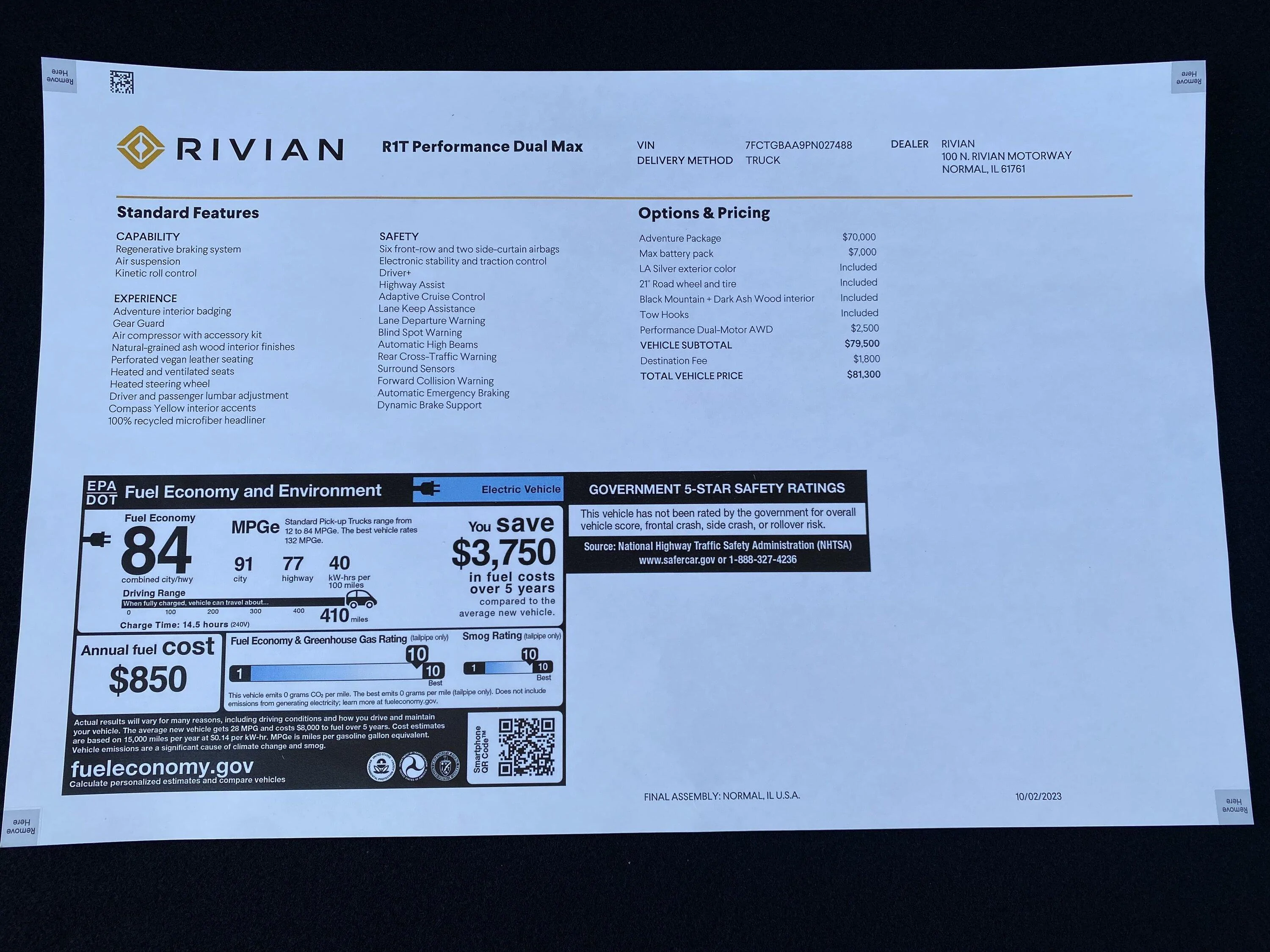 Rivian R1T R1S Max Pack Battery Capacity Confirmed - 149kWh 1696465554577