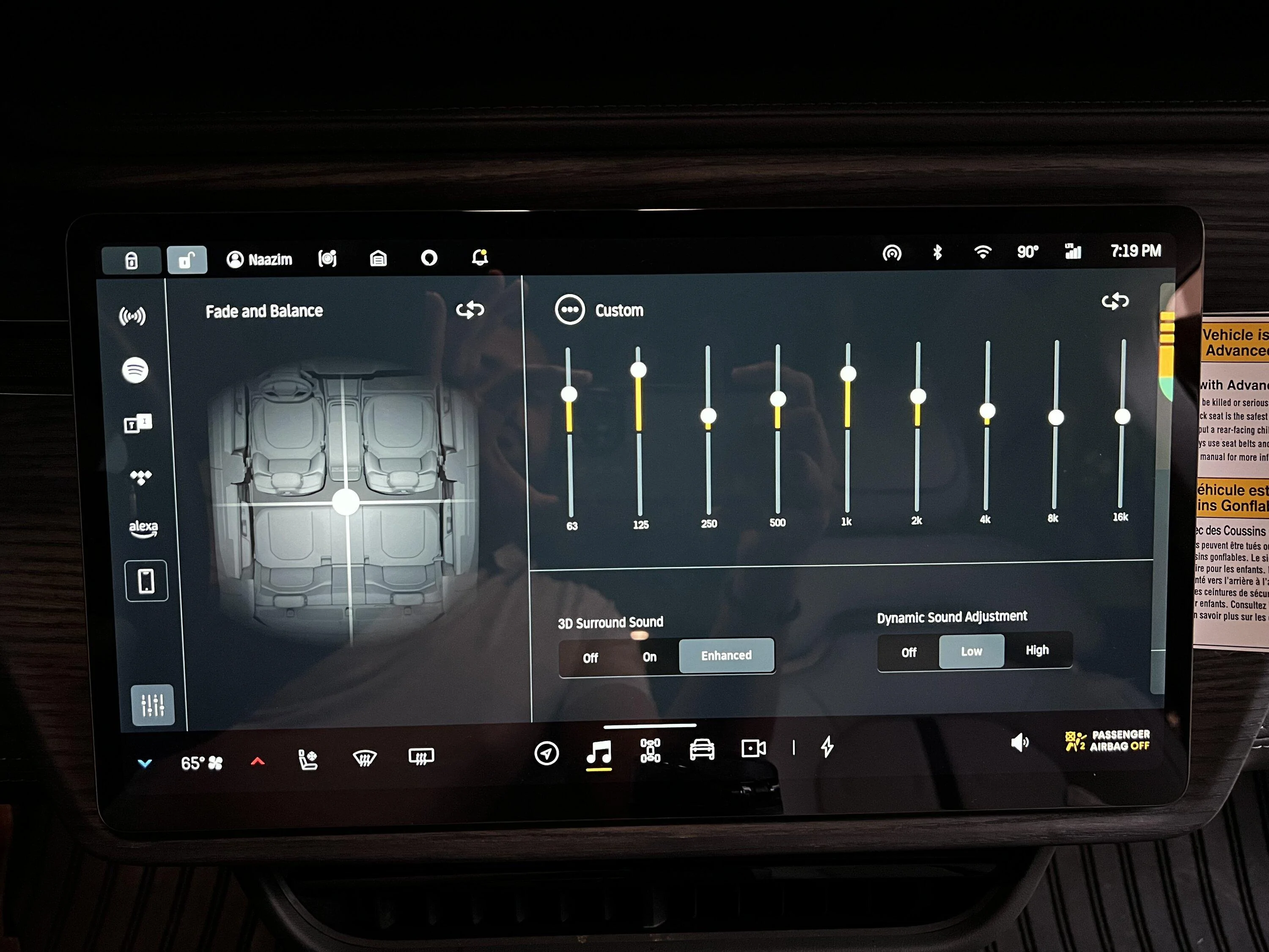 Rivian R1T R1S Best stereo sound settings -- post yours! IMG_8143