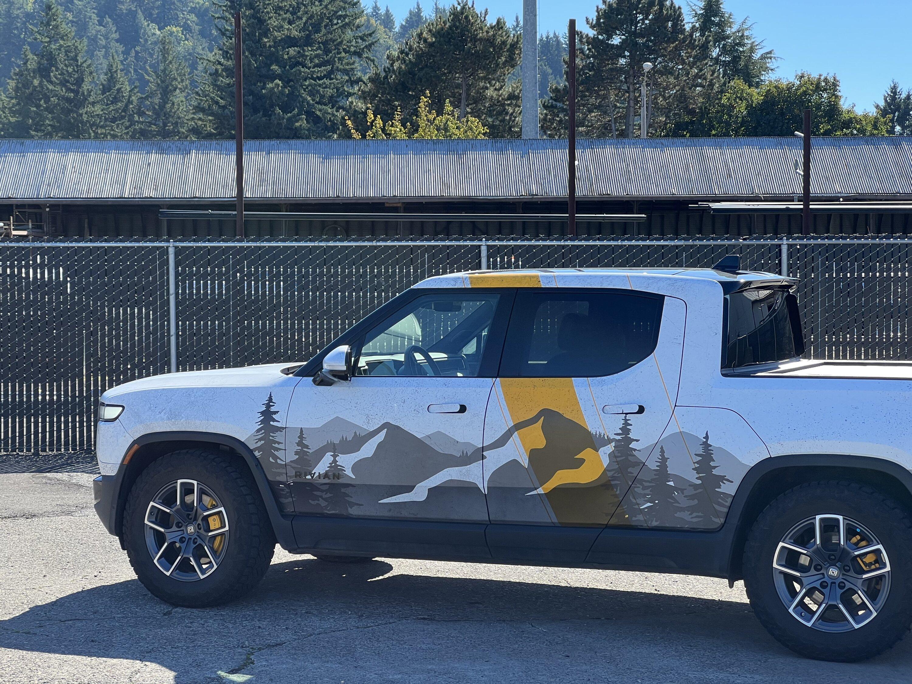 Rivian R1T R1S Custom design wrap on my R1T IMG_5222