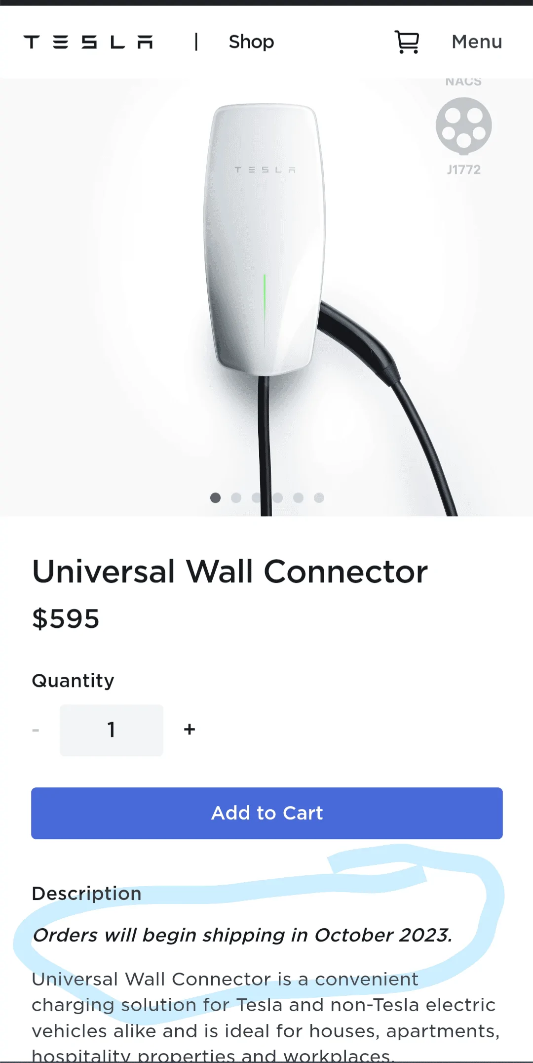 Rivian R1T R1S Tesla Universal Wall Connector home charger - it's here! 1000005383