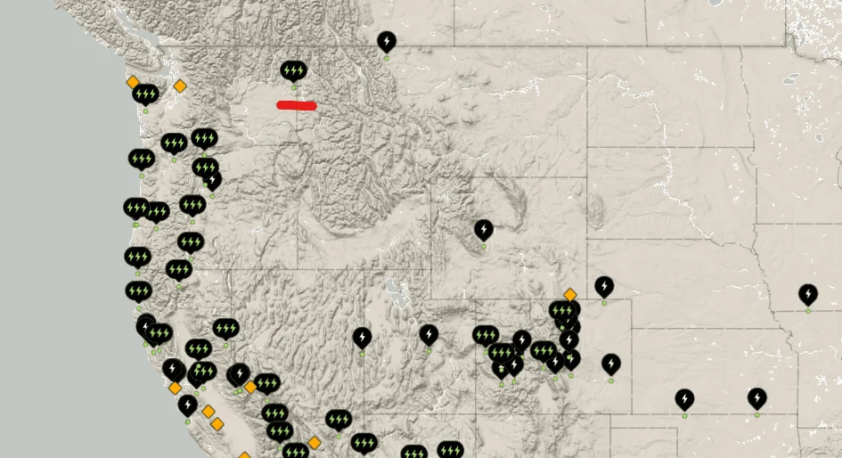Rivian R1T R1S RAN Rivian Charging Stations Locations Map via Google Maps 1696606136693