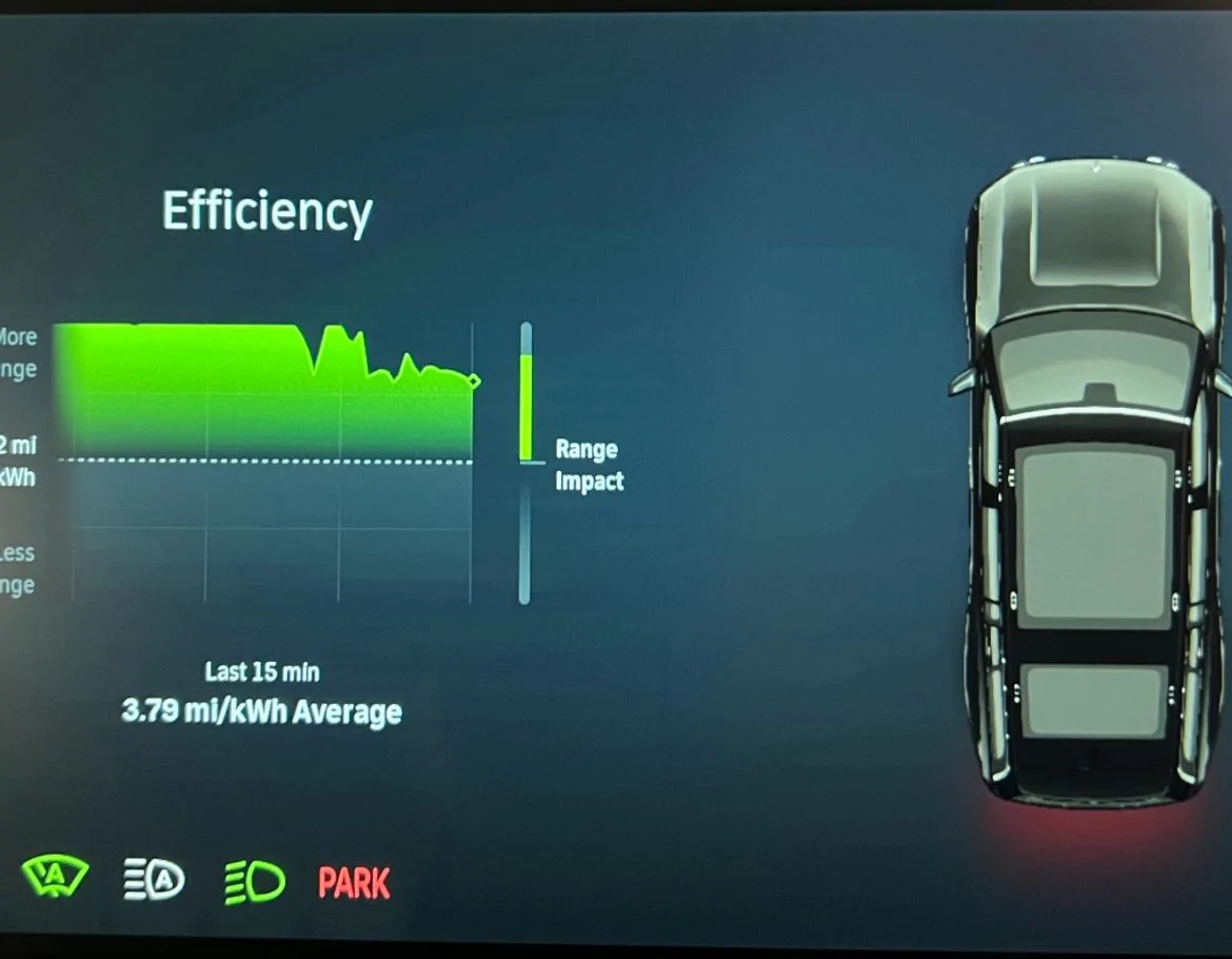 Rivian R1T R1S How accurate is the 15 min efficiency meter? IMG_6078