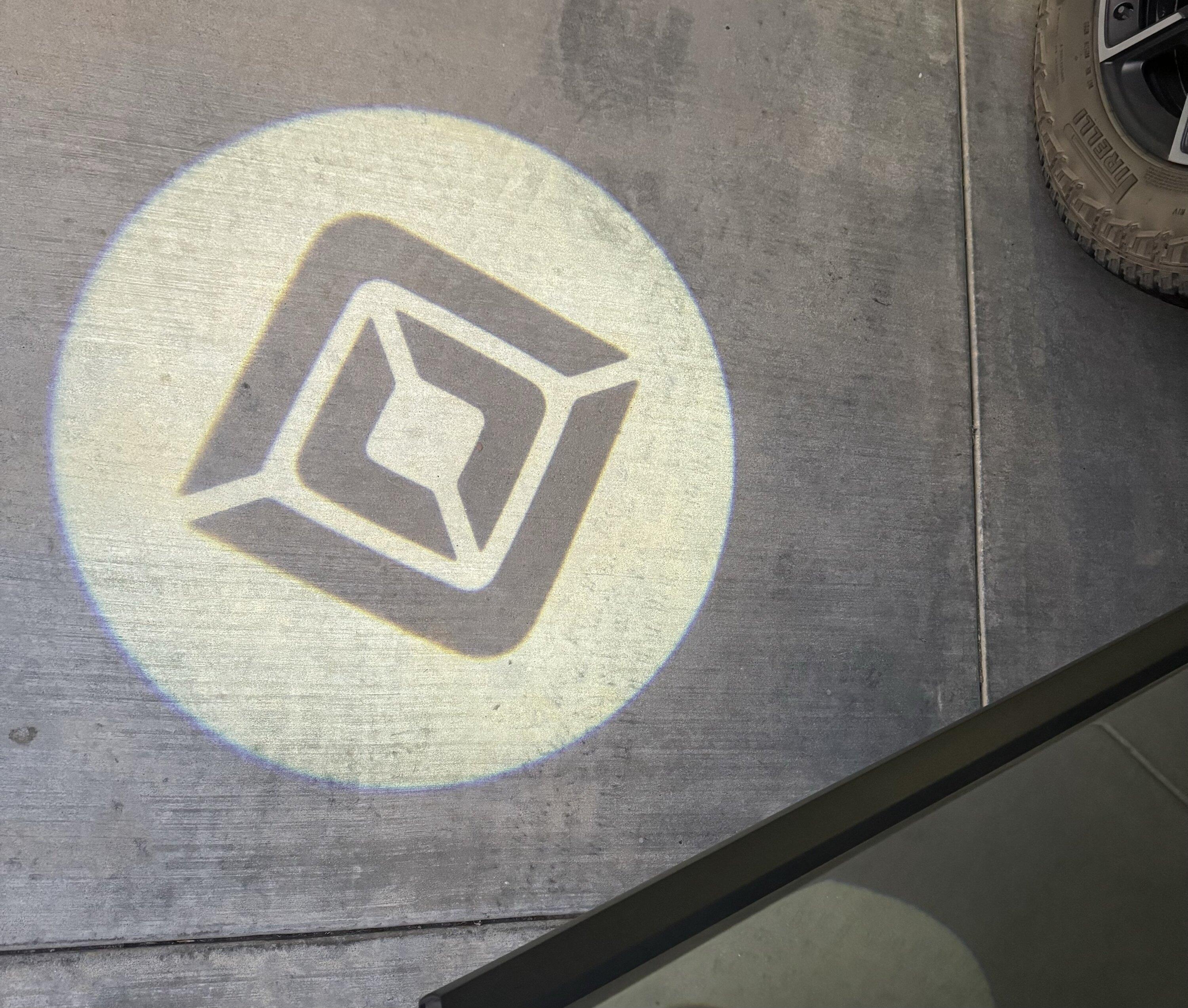 Rivian R1T R1S Puddle lights with compass logo virtual in 360° view? IMG_3142