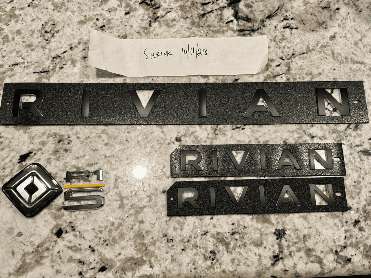 Rivian R1T R1S OEM R1T and R1S emblems 1697169313928