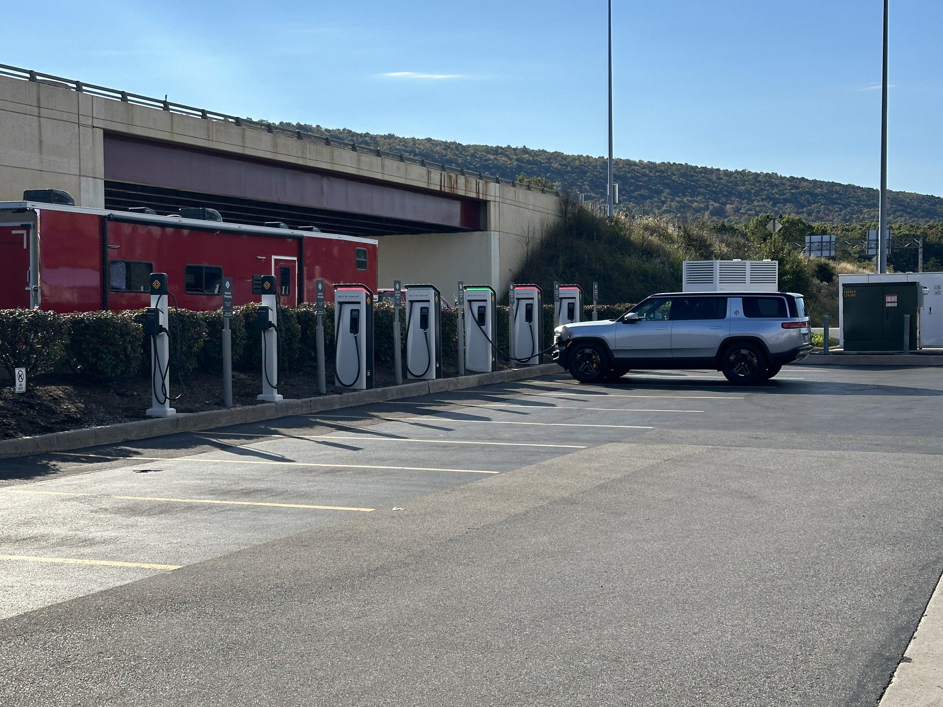 Rivian R1T R1S RAN Rivian Charging Stations Locations Map via Google Maps Breezewood_RAN_Station