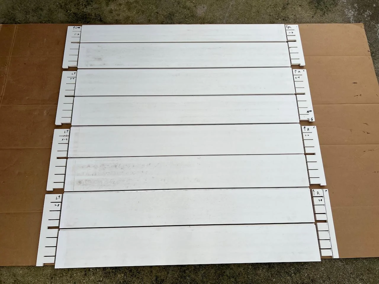 Rivian R1T R1S DIY Tonneau Cover - PVC Fence Planks with Bedliner Coating Tonneau - 560