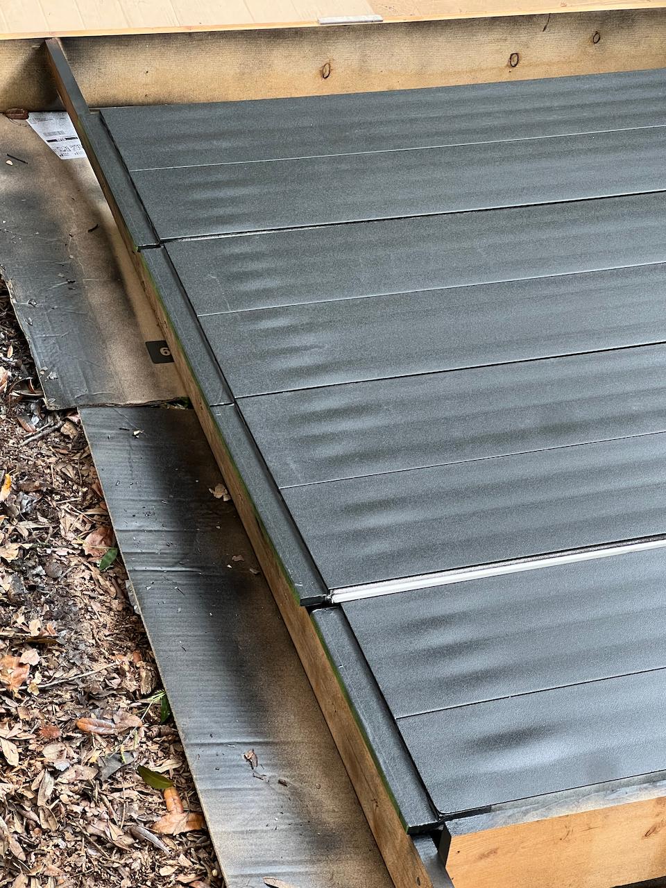 Rivian R1T R1S DIY Tonneau Cover - PVC Fence Planks with Bedliner Coating Bulge - 1