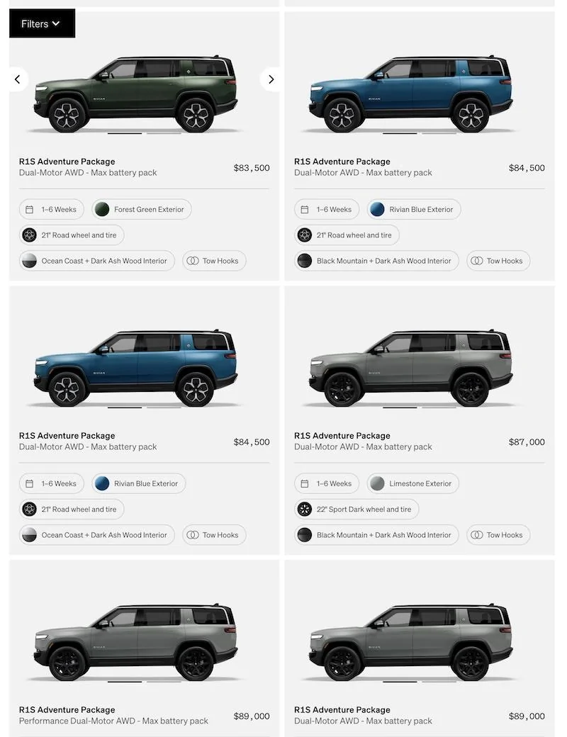 Rivian R1T R1S MAX PACK Dual Motor Performance is delivering! R1S Sho