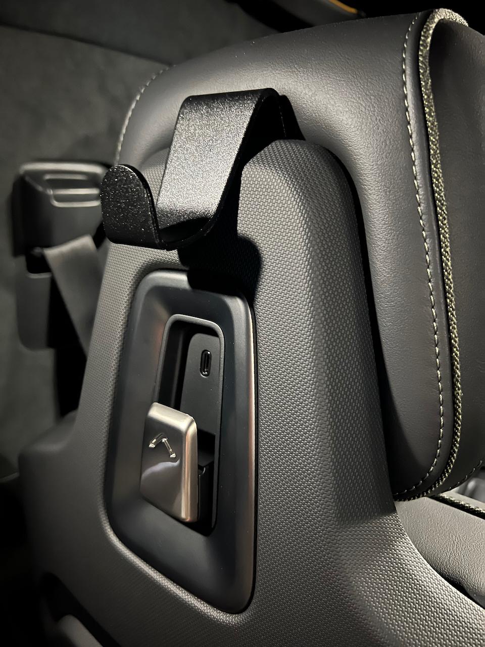 Rivian R1T R1S Headrest Coat Hooks - The Tesla Model S Versions Work Well Hangers 3