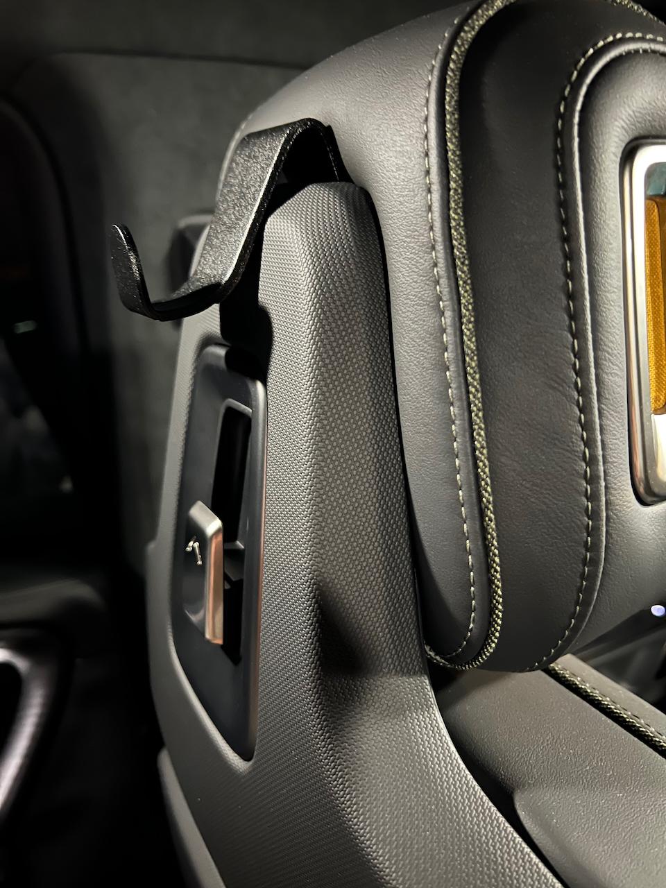 Rivian R1T R1S Headrest Coat Hooks - The Tesla Model S Versions Work Well Hangers 4