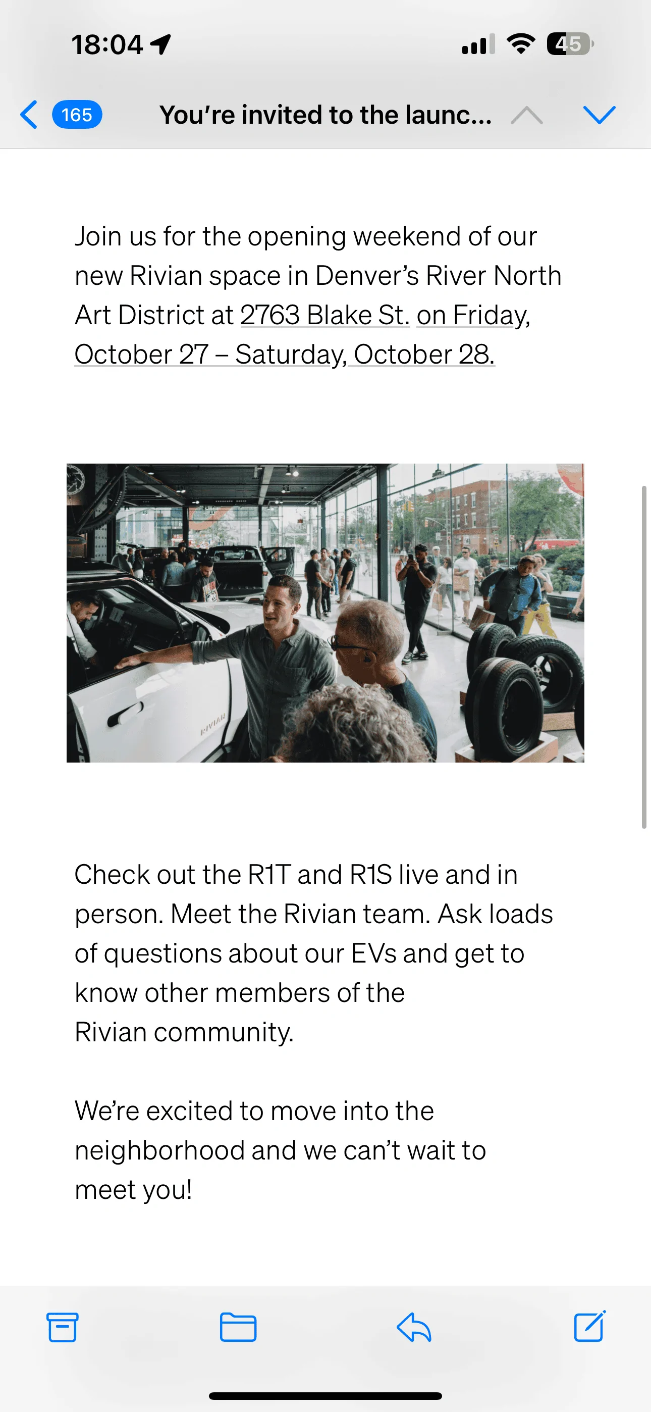 Rivian R1T R1S Denver Rivian Space Opening October 27 IMG_6628