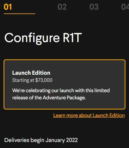 Rivian R1T R1S R1S Delayed Until 2022 - or so another article says so r1t2022