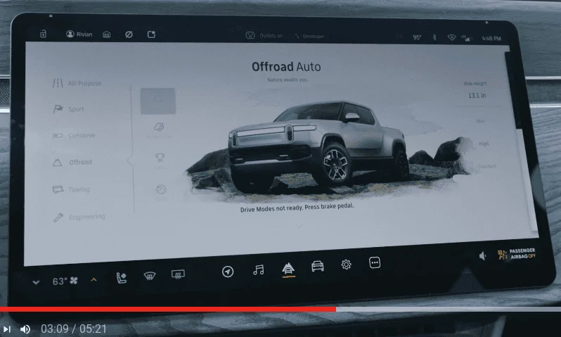 Rivian R1T R1S Motor Trend Review: The 2022 Rivian R1T Is the Most Remarkable Pickup We’ve Ever Driven riv_in_screen_cam