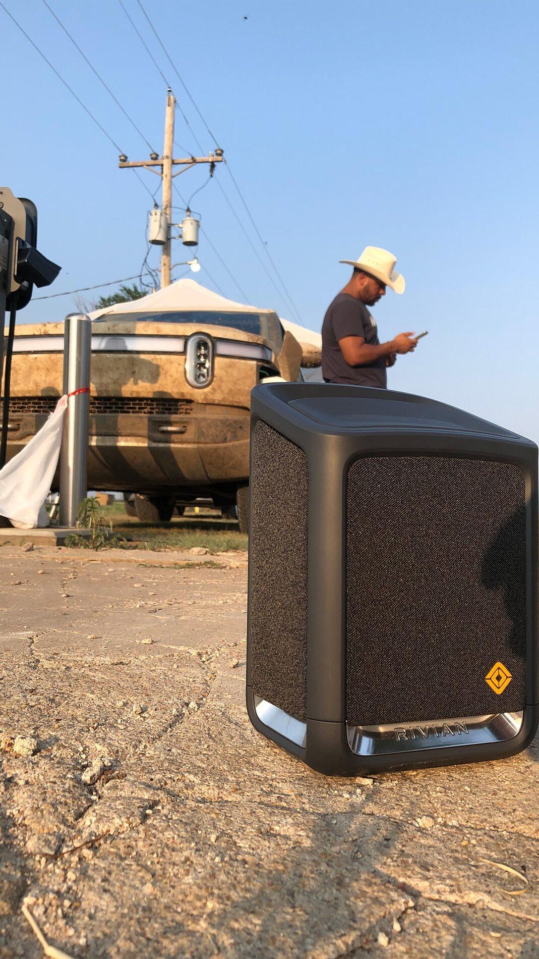 Rivian R1T R1S Motor Trend Review: The 2022 Rivian R1T Is the Most Remarkable Pickup We’ve Ever Driven 2022-Rivian-R1T-Bluetooth-Speaker-7