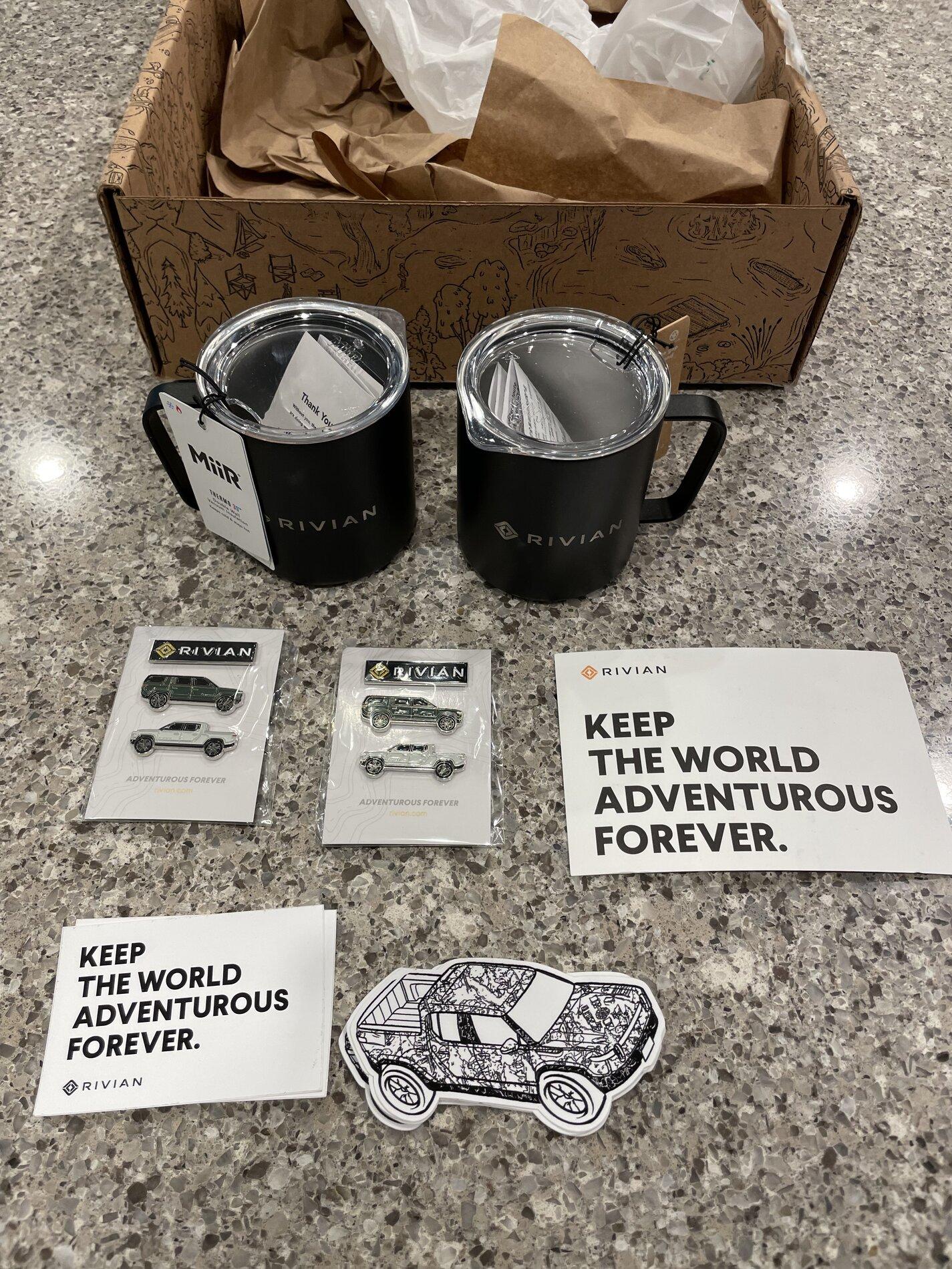 Rivian R1T R1S Rivian reservation holder welcome package. 860C58EE-E39B-4C0B-9907-BA1F0C535C0D
