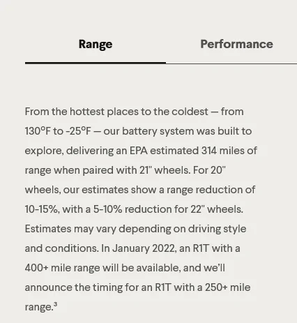 Rivian R1T R1S ? Official EPA Range and MPGe Numbers for R1T & R1S 1630700312143