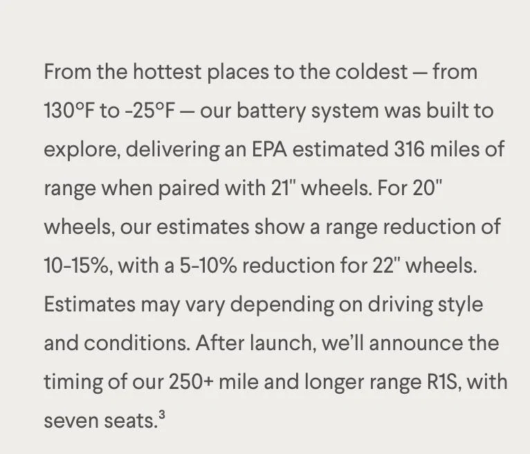 Rivian R1T R1S ? Official EPA Range and MPGe Numbers for R1T & R1S RivianMileag