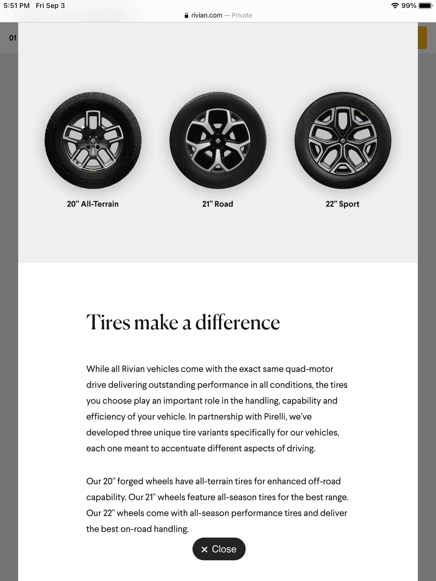 Rivian R1T R1S Another change? 20" AT wheels no longer forged? 10E138C6-7C43-4B9D-B8E3-62463584584C