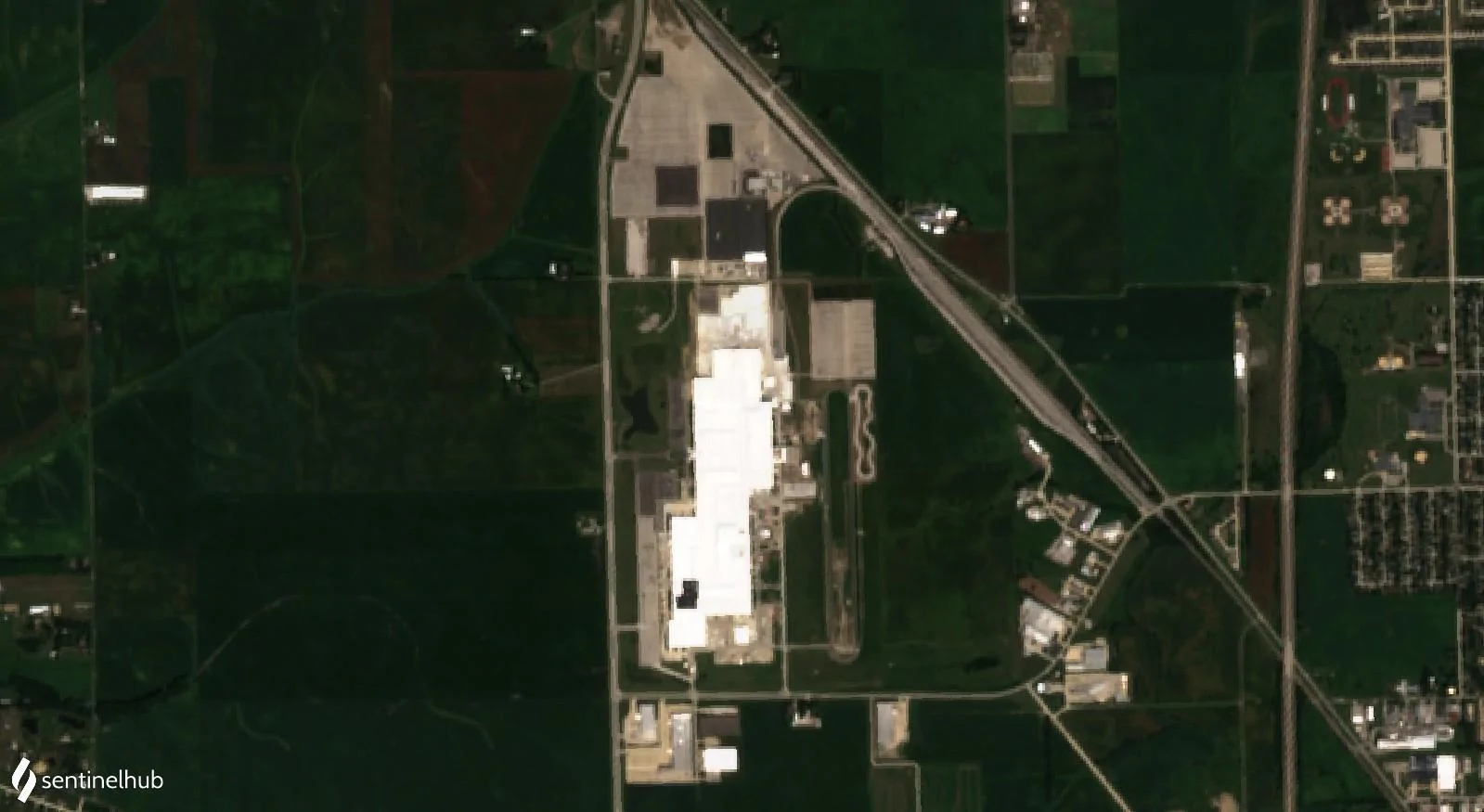 Rivian R1T R1S Normal Plant Satellite Images Sentinel-2 L2A image on 2021-09-05