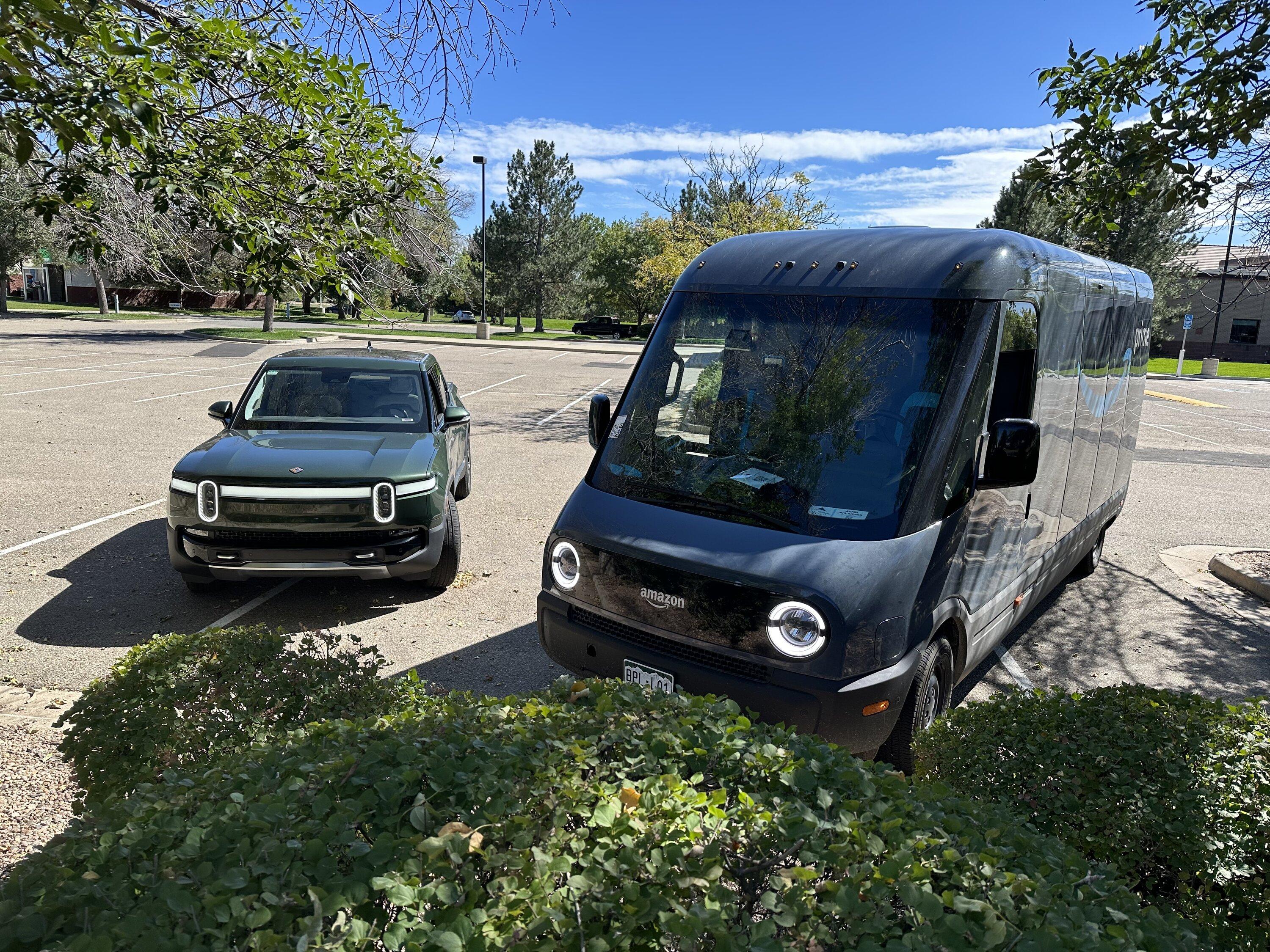 Rivian R1T R1S Amazon now has 10,000 Rivian electric vans in its delivery fleet IMG_1132