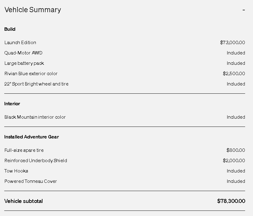 Rivian R1T R1S Pre-March Pricing 1697656302866