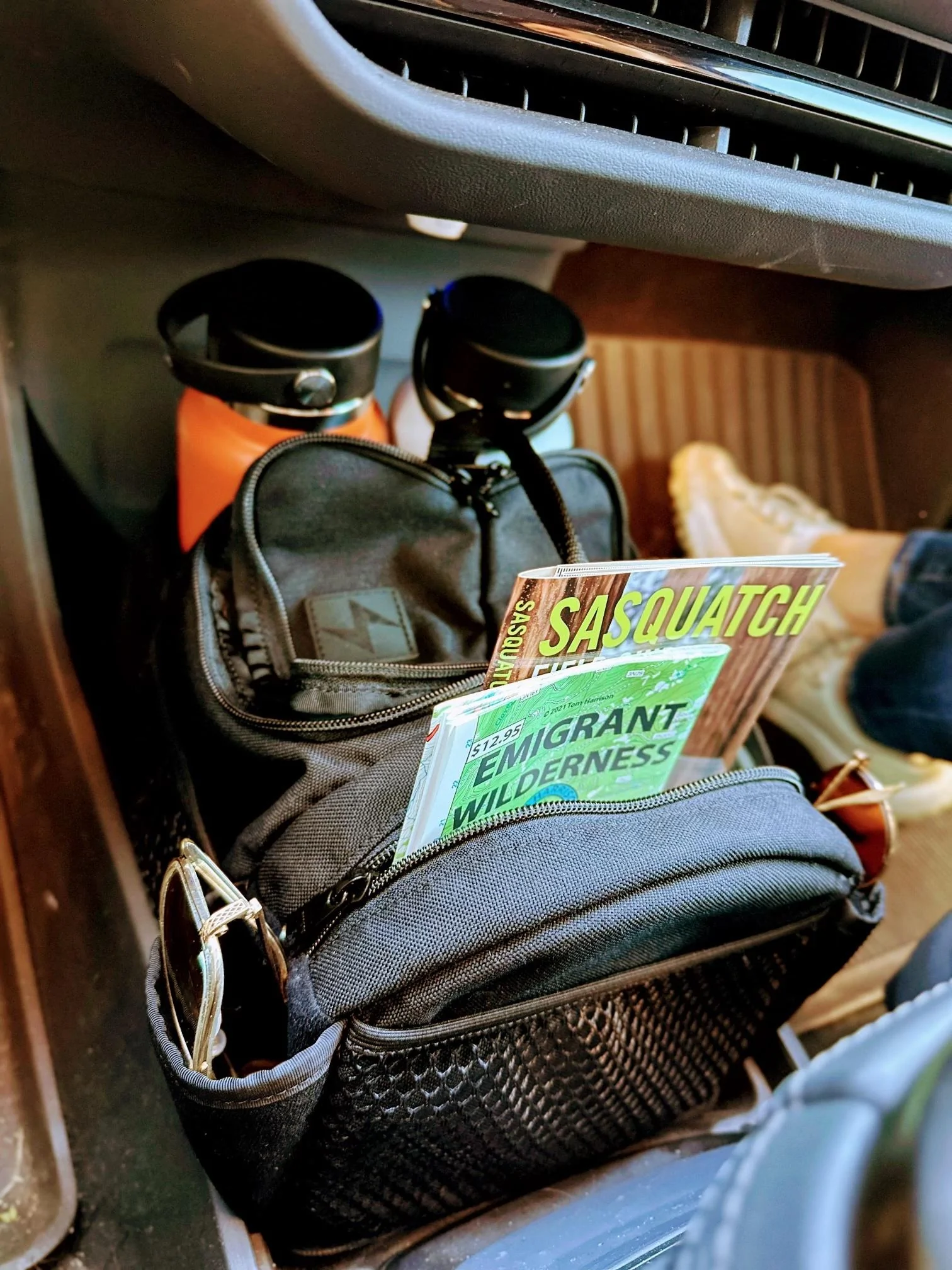 Rivian R1T R1S Center Console Bag purpose built for your R1 console bag from driver sid