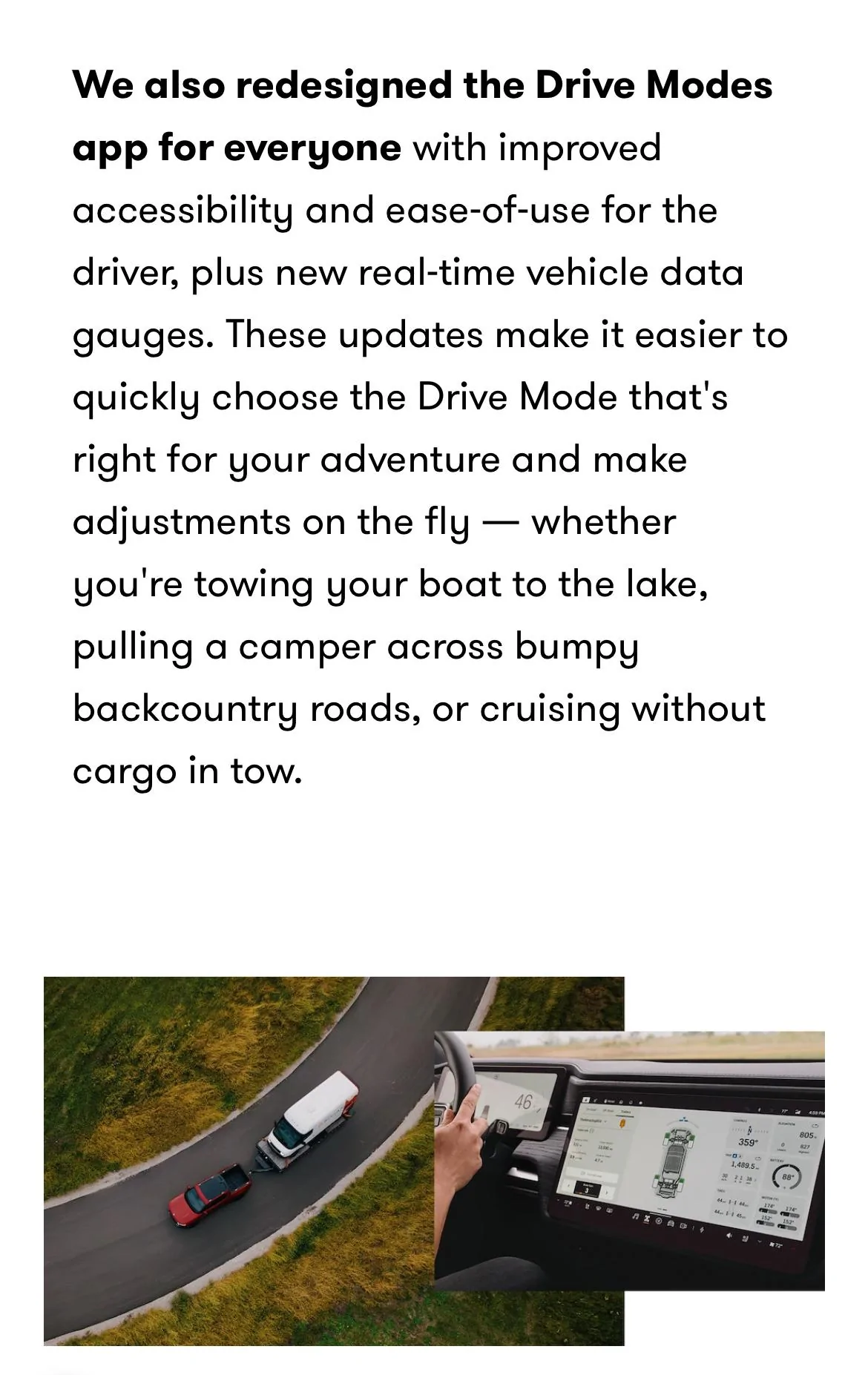 Rivian R1T R1S Standard Dual Motor does not get new Gauge View IMG_2078
