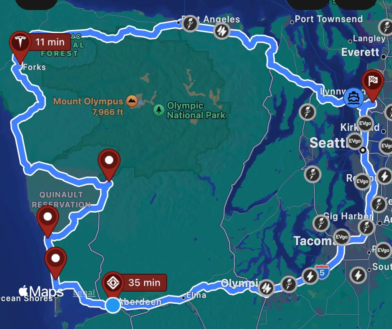 Rivian R1T R1S Lapped the Olympic Peninsula today with R1S IMG_0484