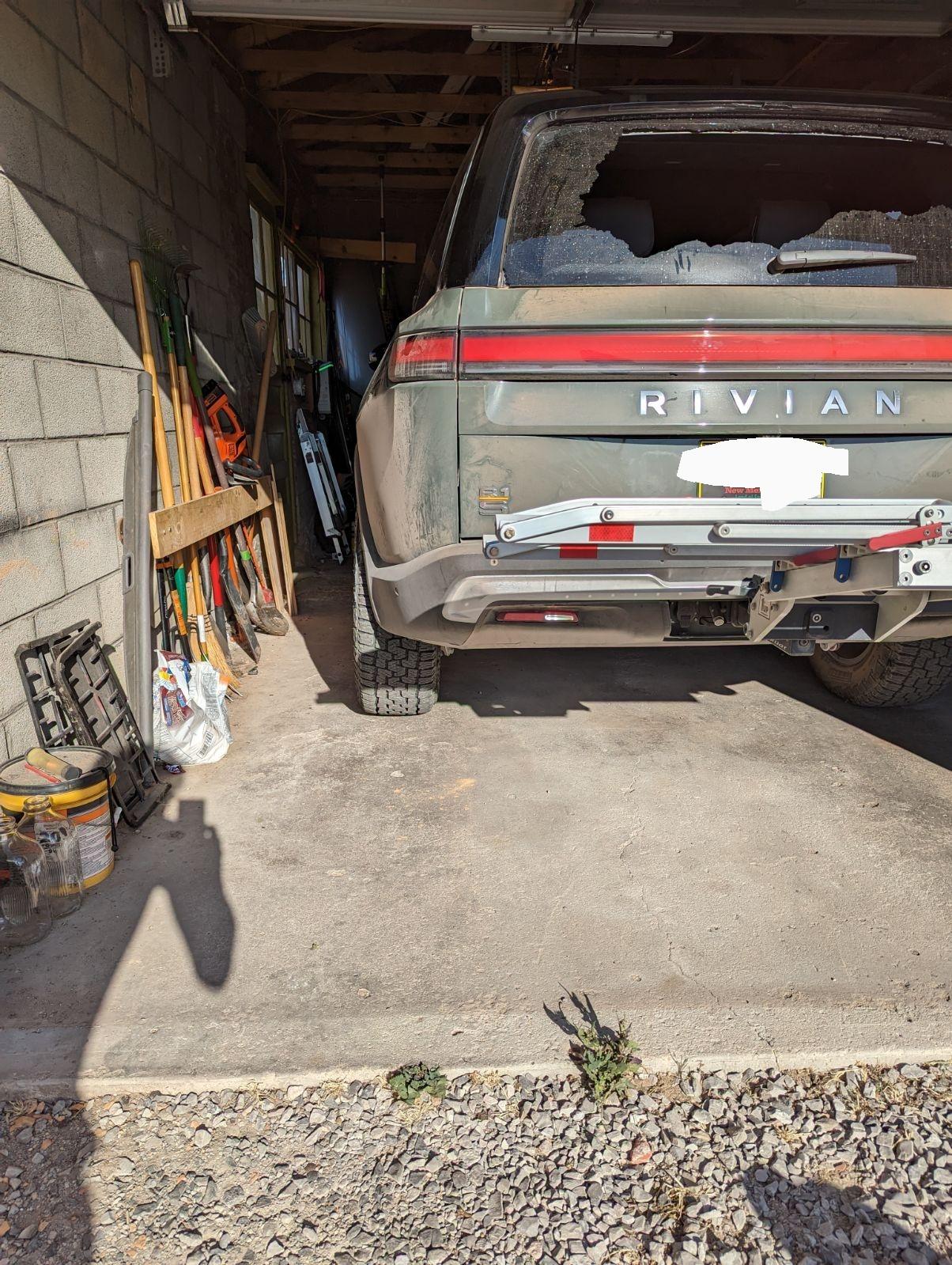 Rivian R1T R1S rear window disintegrated on the R1S IMG_20231023_193236