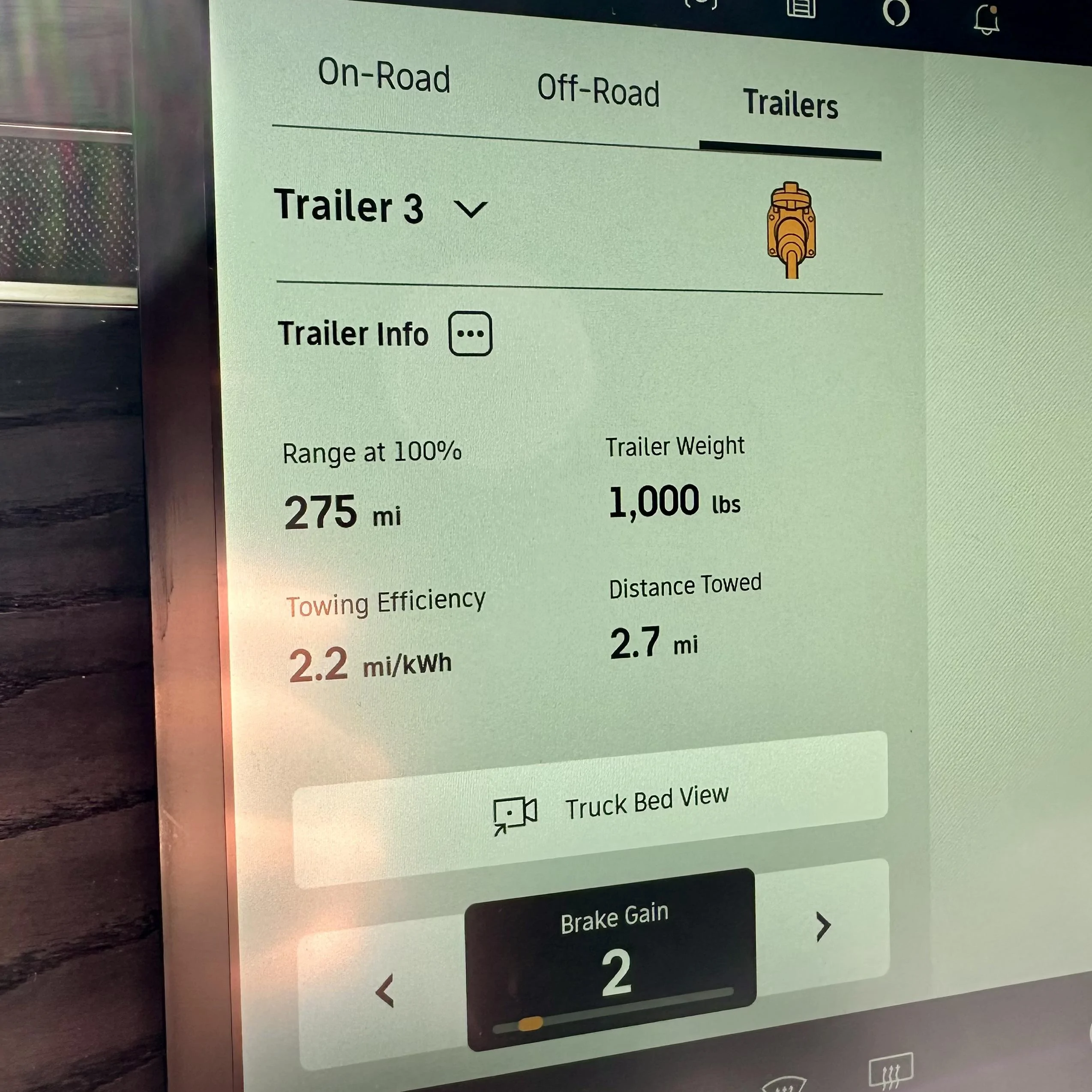 Rivian R1T R1S Interesting towing results with OTA Update 2023.38 -- R1T on Ike Gauntlet (by TFL) IMG_8515