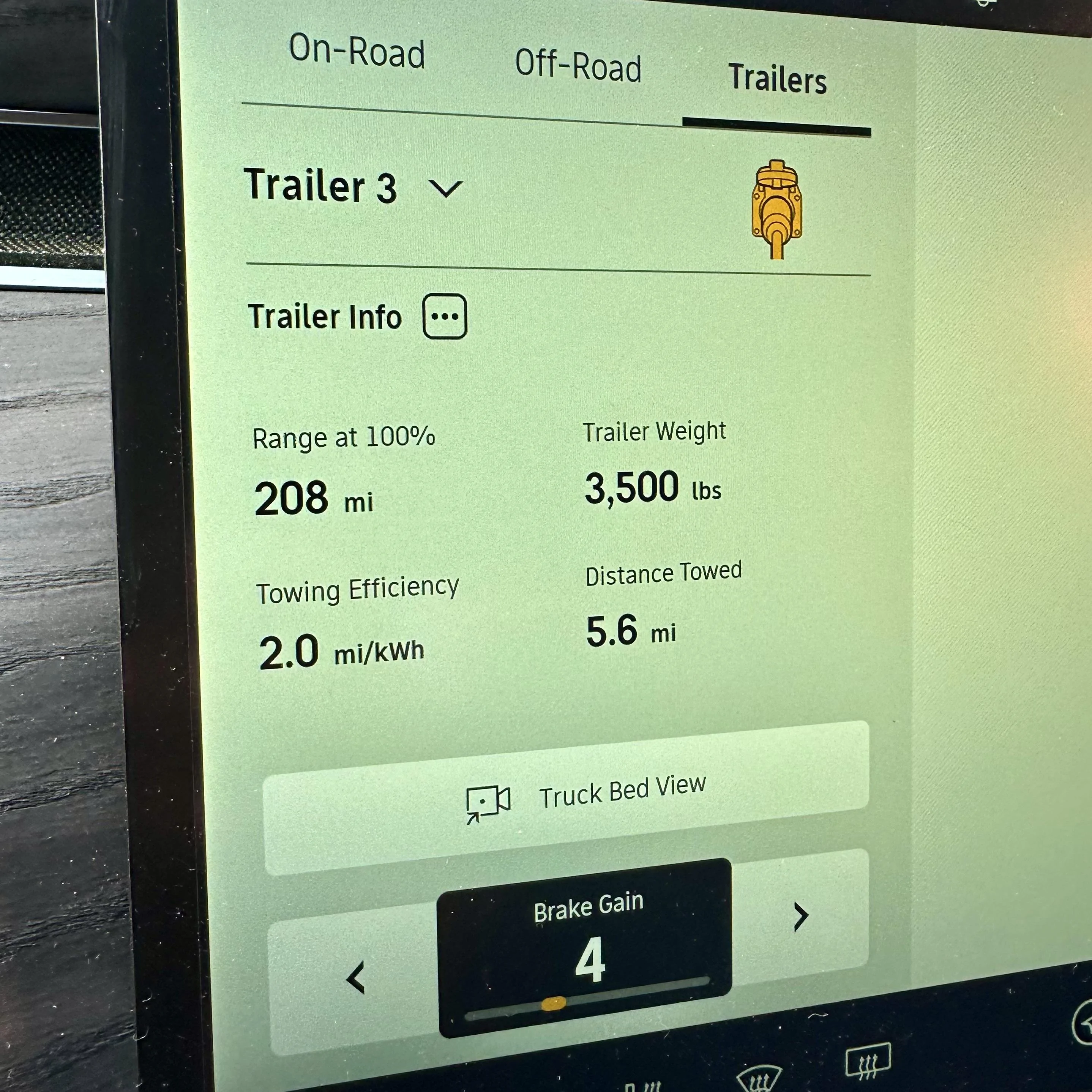 Rivian R1T R1S Interesting towing results with OTA Update 2023.38 -- R1T on Ike Gauntlet (by TFL) IMG_8520