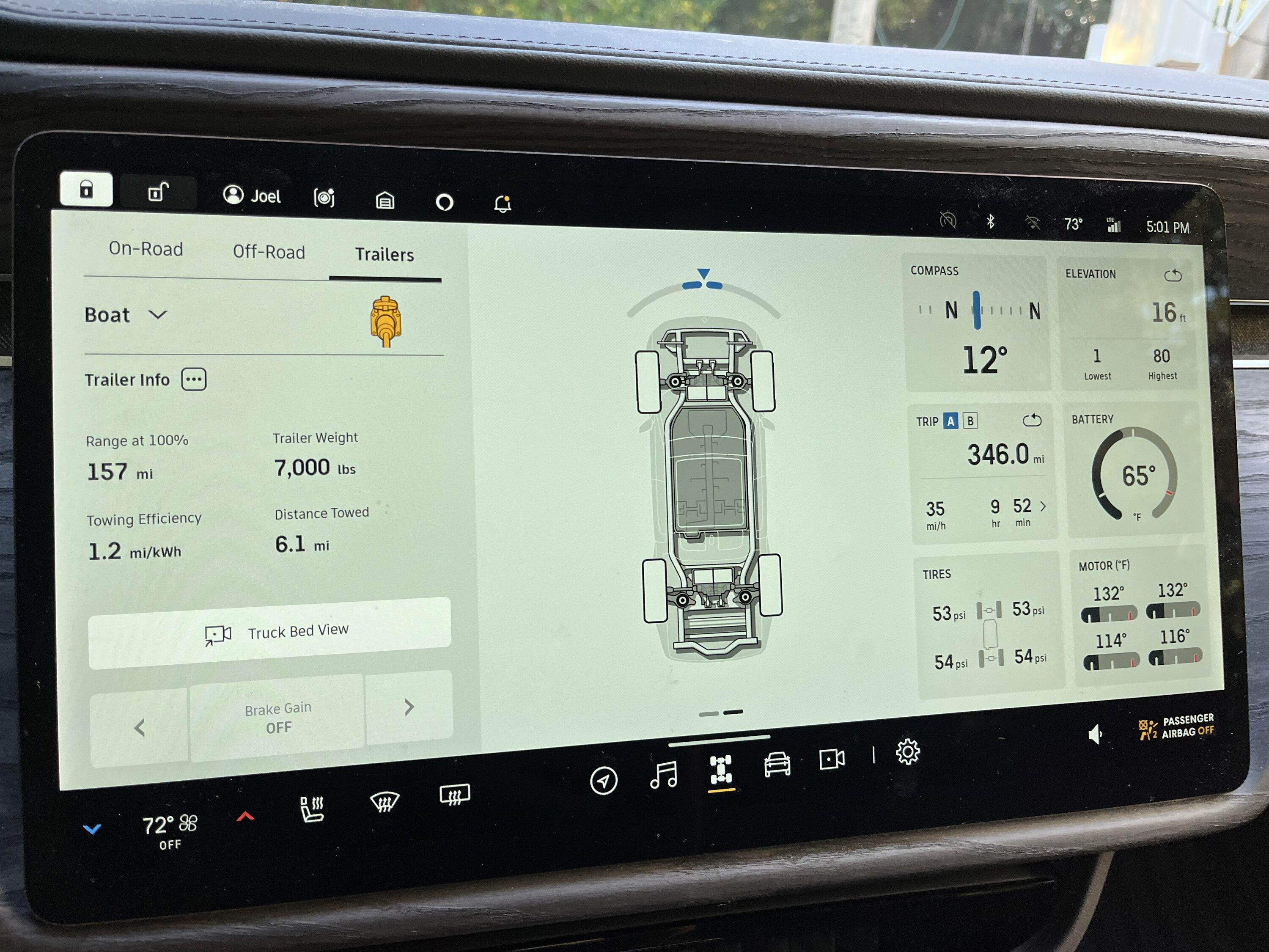 Rivian R1T R1S Like the new towing features in 2023.38.0! IMG_3340