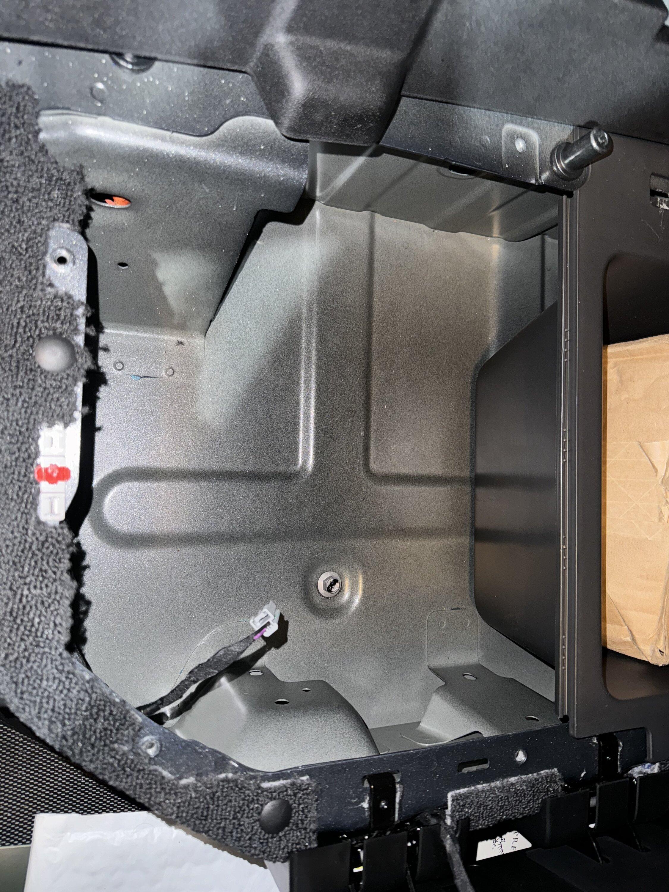 Rivian R1T R1S R1T Subwoofer Area Photos and Measurements IMG_0363