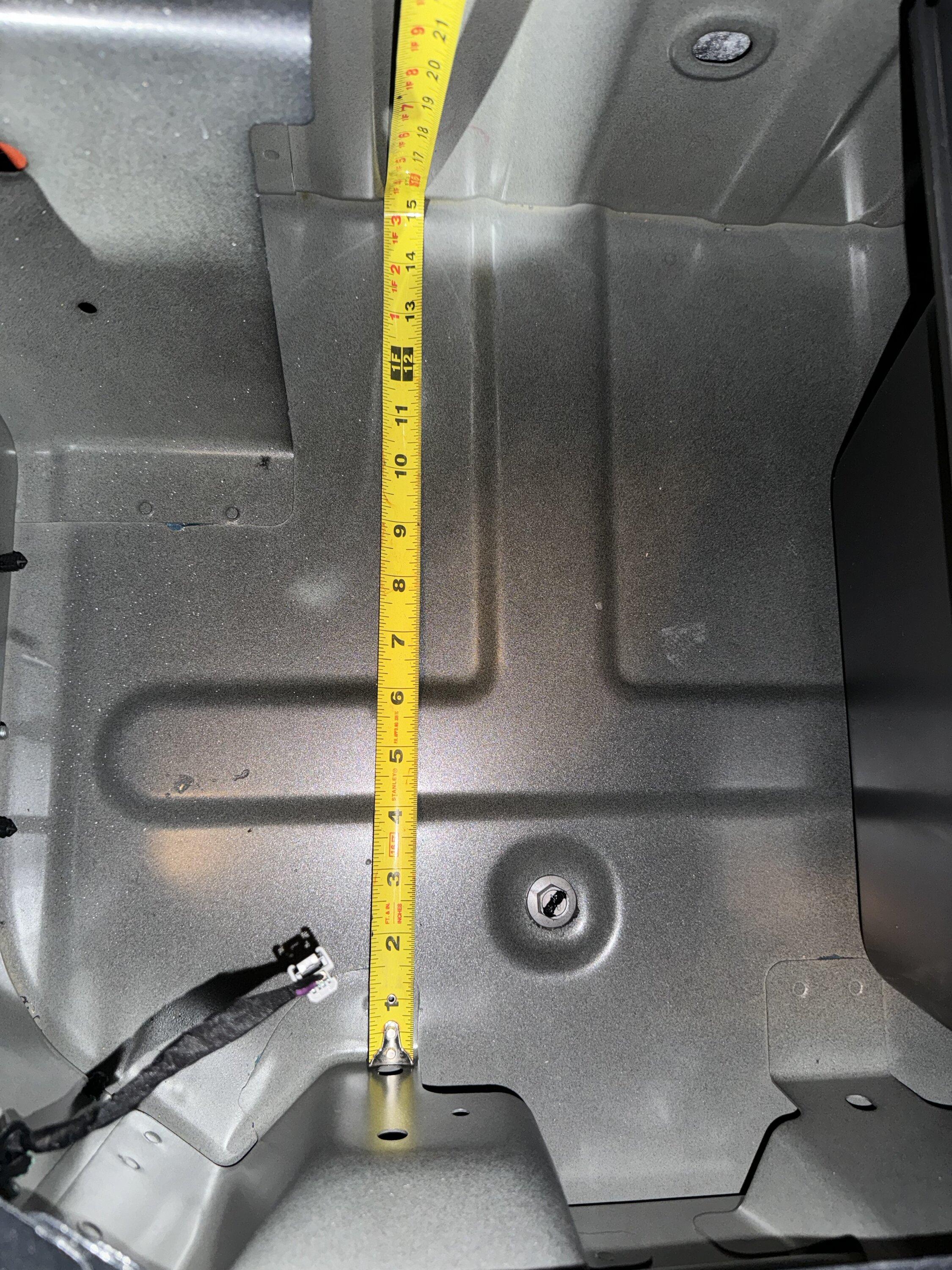Rivian R1T R1S R1T Subwoofer Area Photos and Measurements IMG_0377